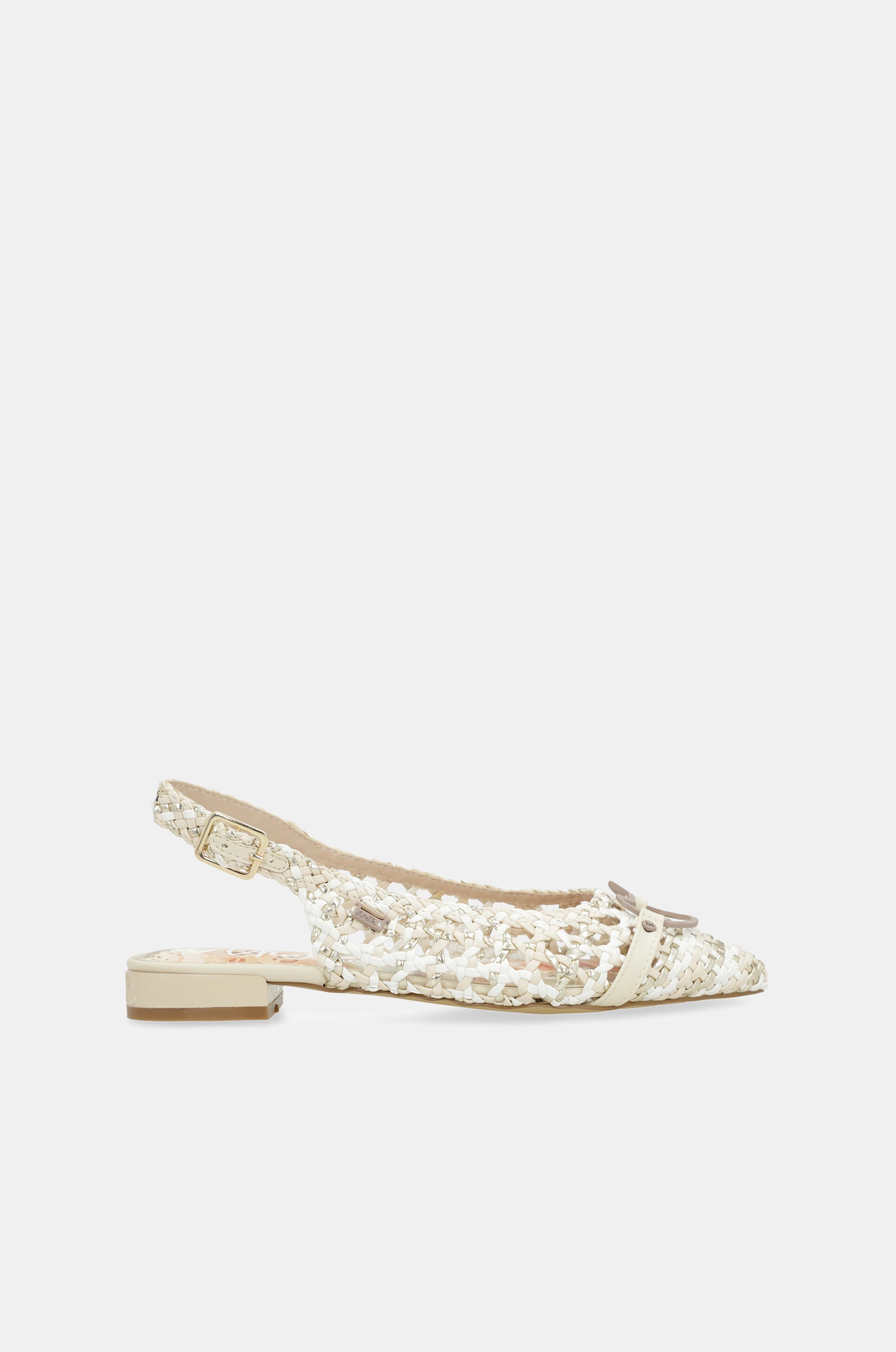 Ballerine slingback bianche e rosa