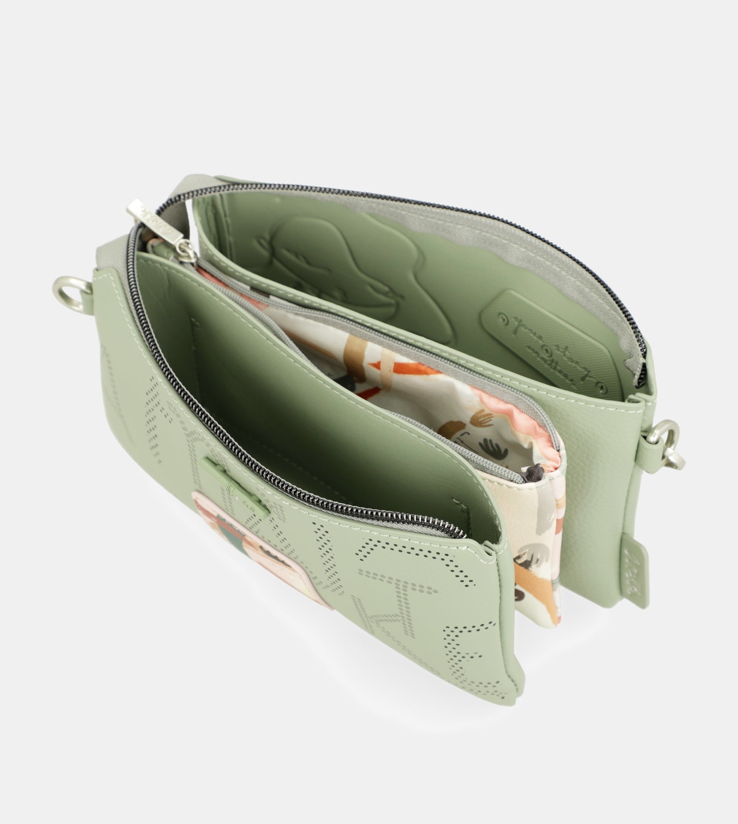 Borsa a tracolla Alma piccola a 3 scomparti