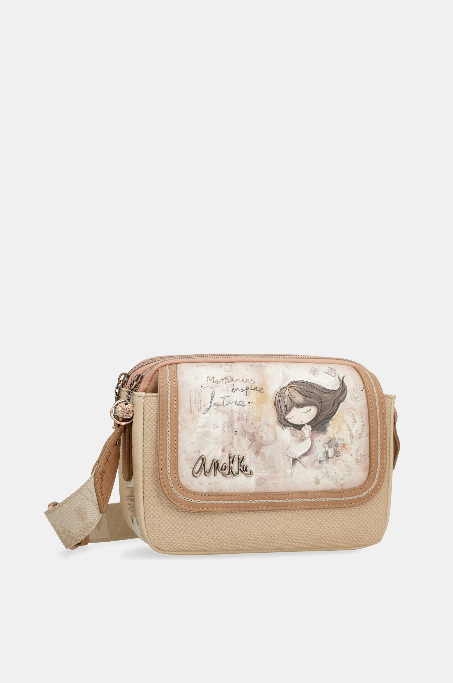 Borsa a tracolla Memories con patta ovale