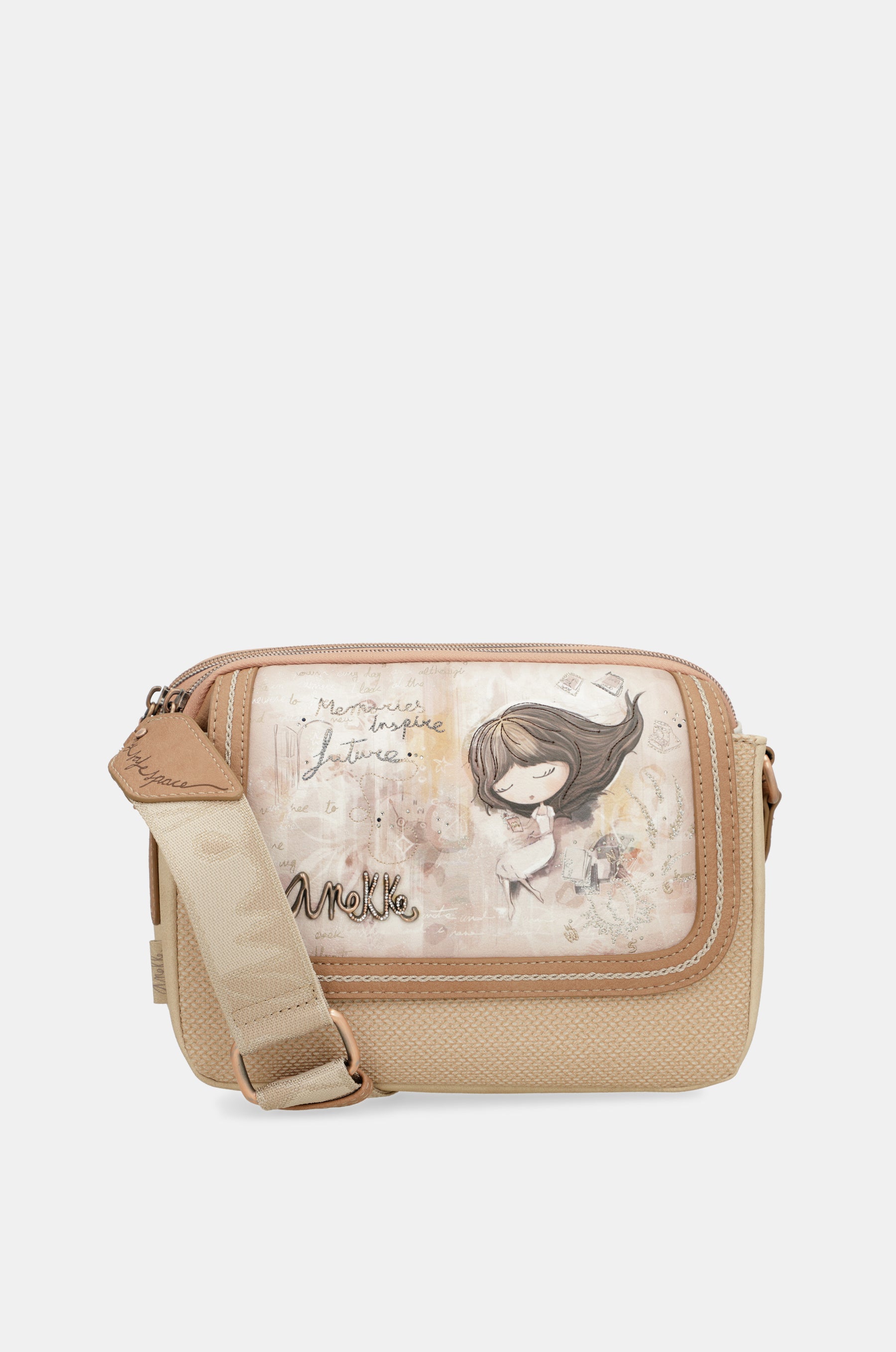 Borsa a tracolla Memories con patta ovale