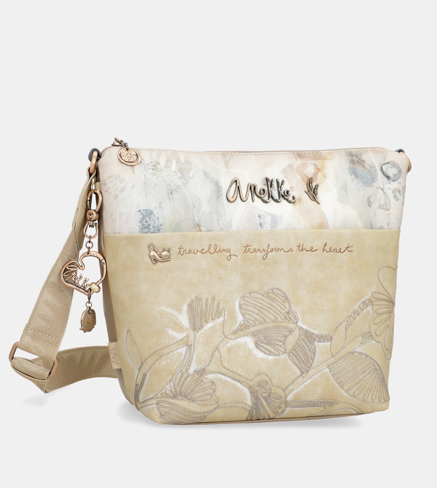 Borsa a tracolla grande Memories con tasca frontale