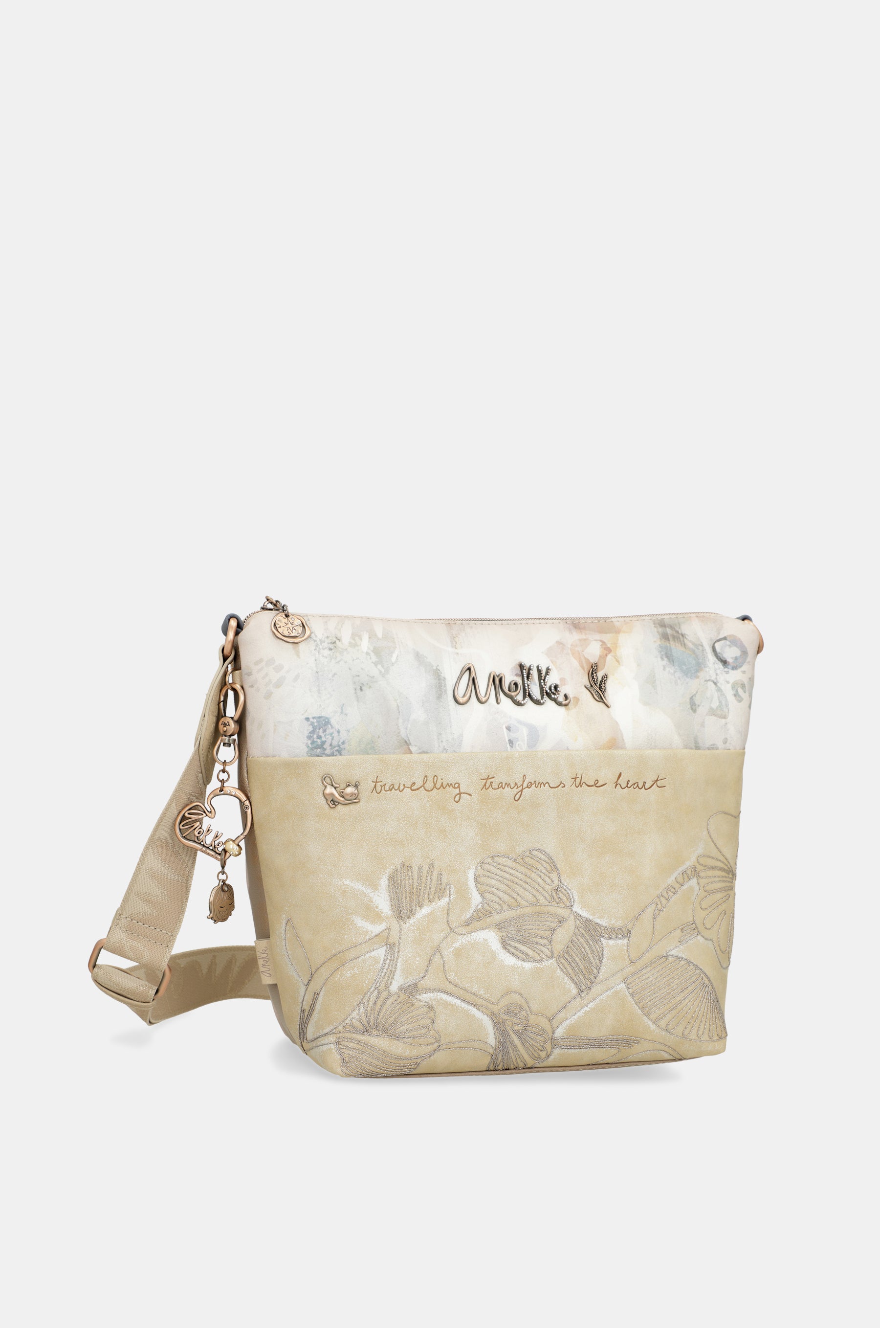 Borsa a tracolla grande Memories con tasca frontale