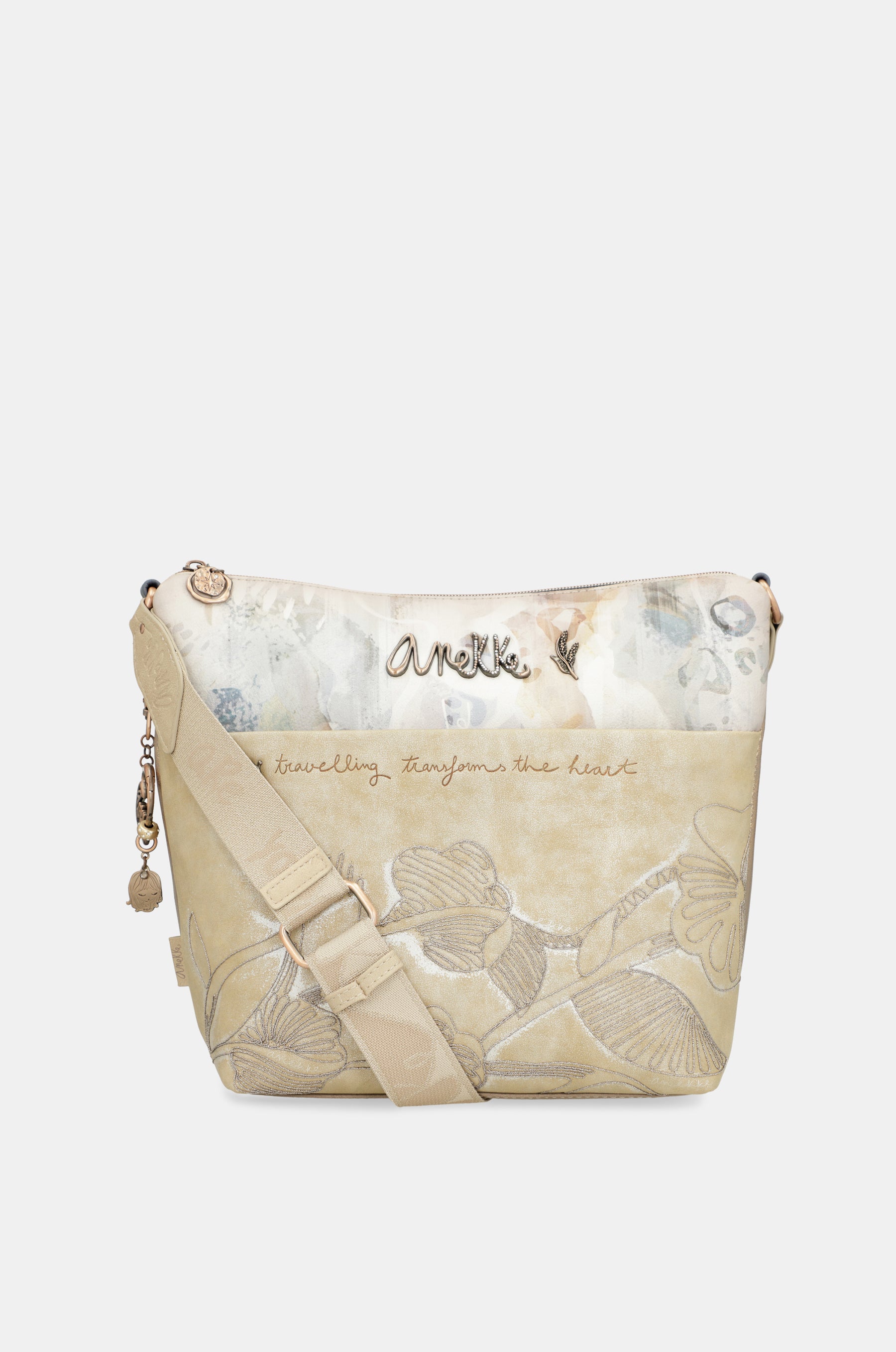 Borsa a tracolla grande Memories con tasca frontale