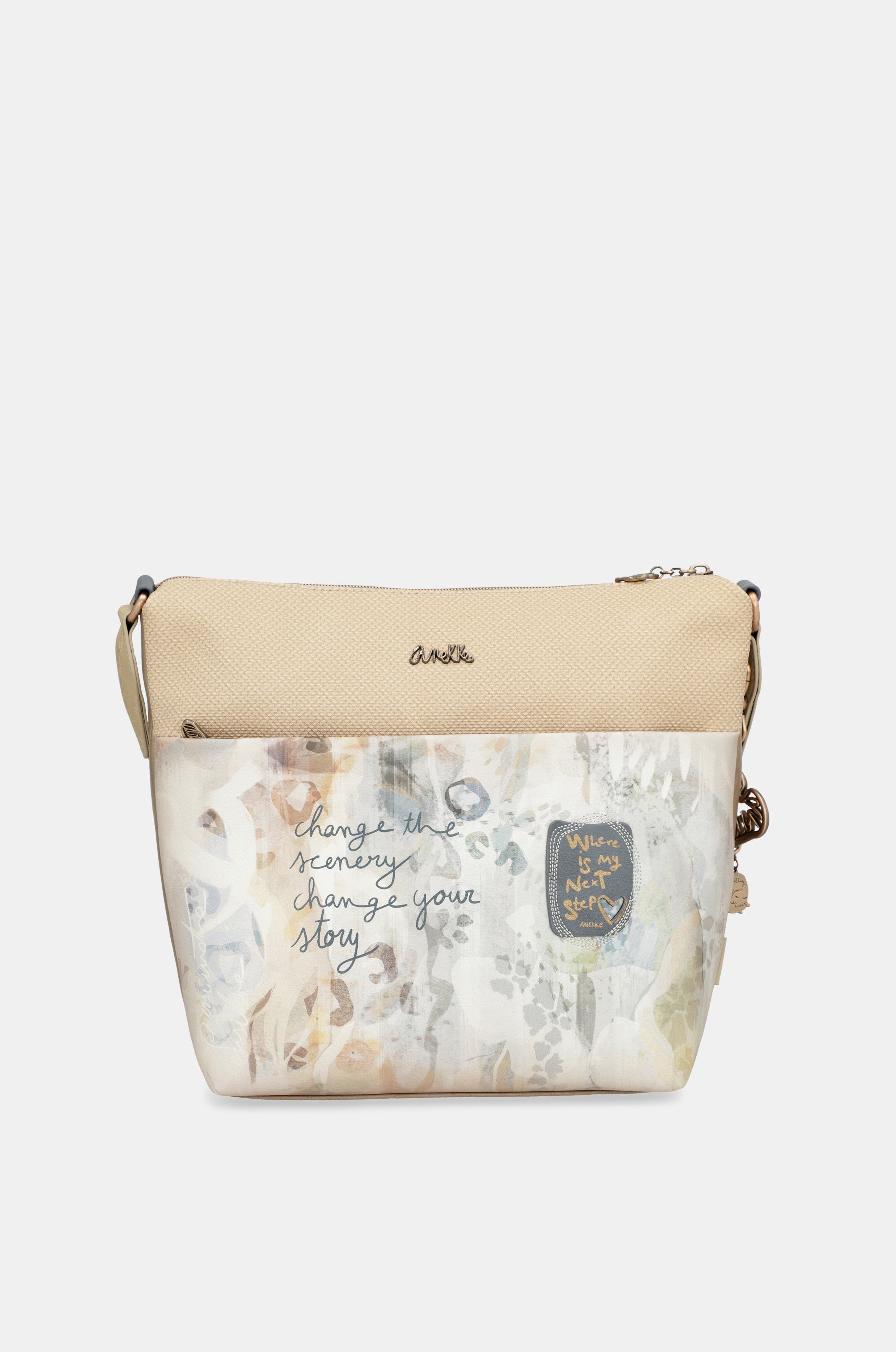 Borsa a tracolla grande Memories con tasca frontale