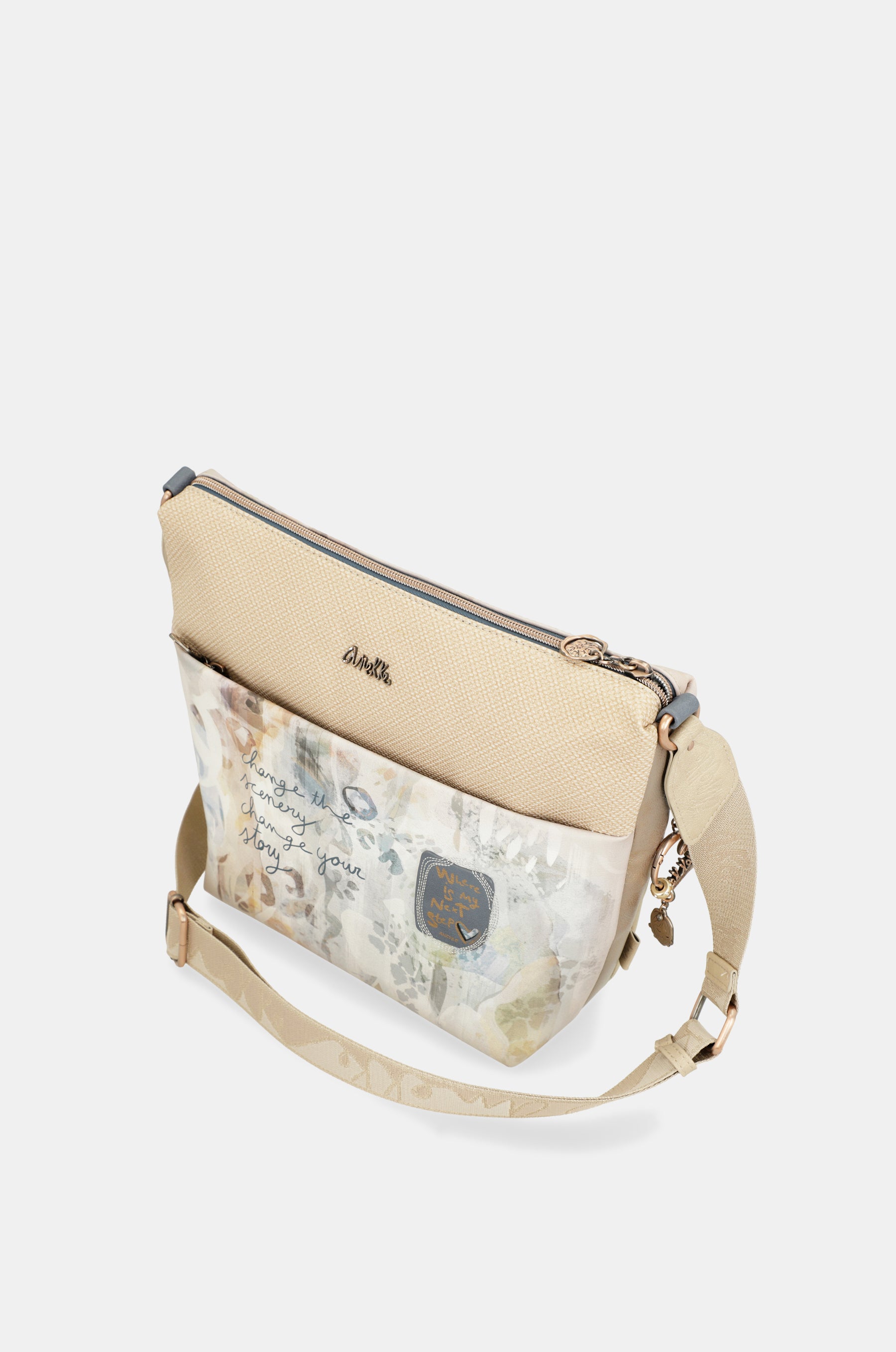 Borsa a tracolla grande Memories con tasca frontale