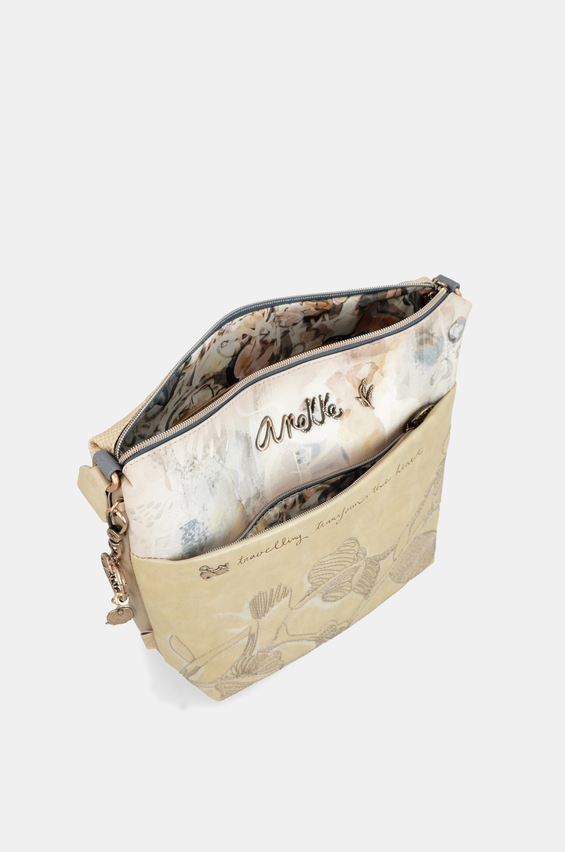 Borsa a tracolla grande Memories con tasca frontale