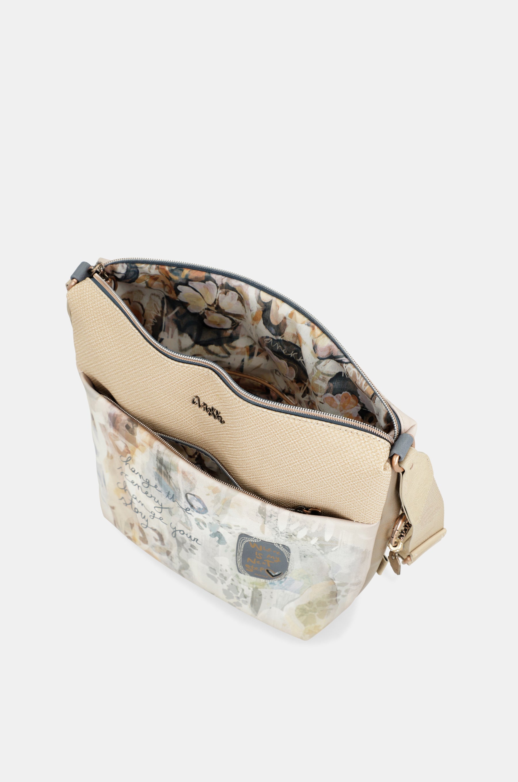 Borsa a tracolla grande Memories con tasca frontale