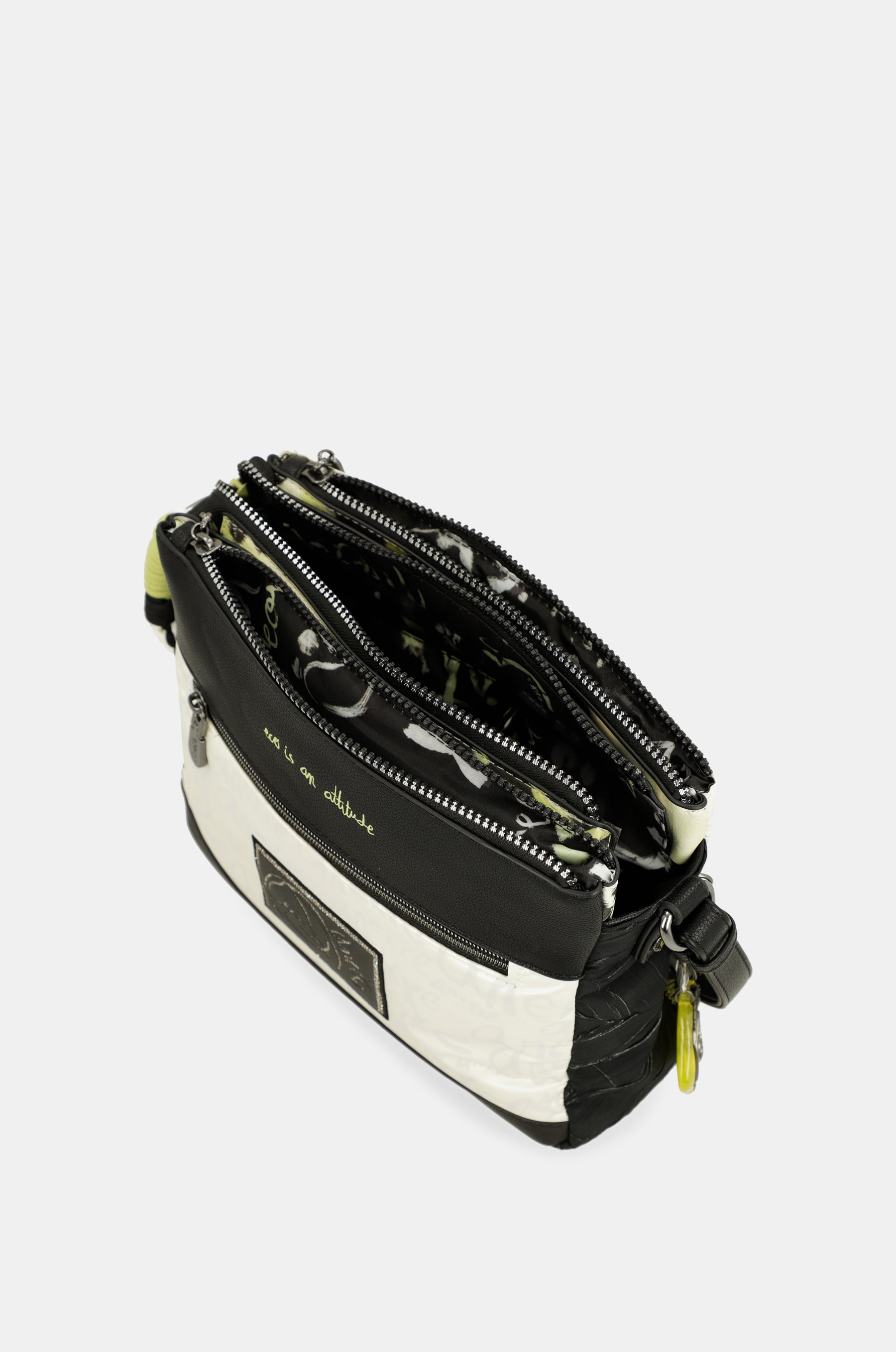 Borsa a tracolla stampata Nature Towanda a 3 scomparti