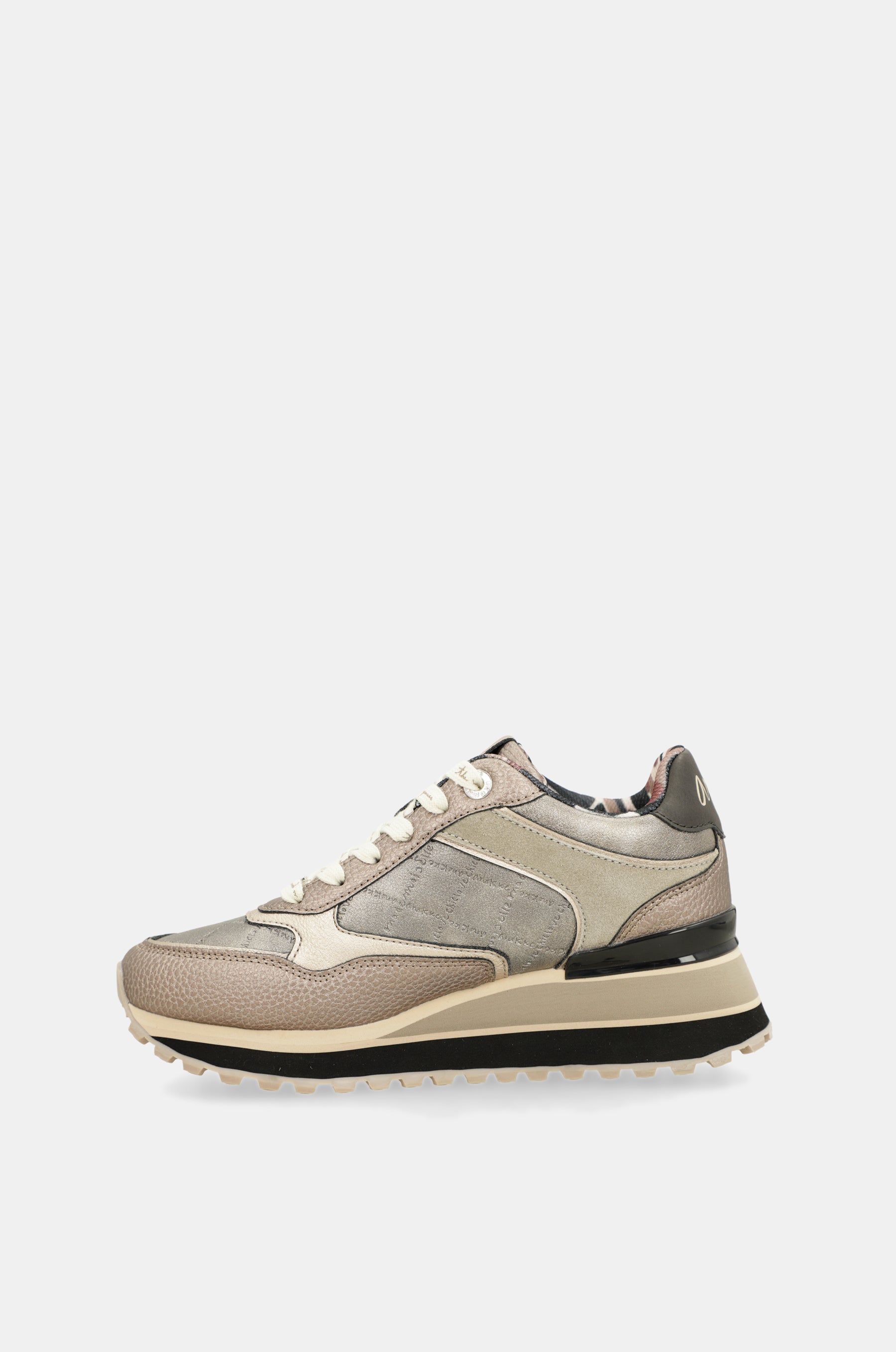 Scarpe sportive piattaforma metallico