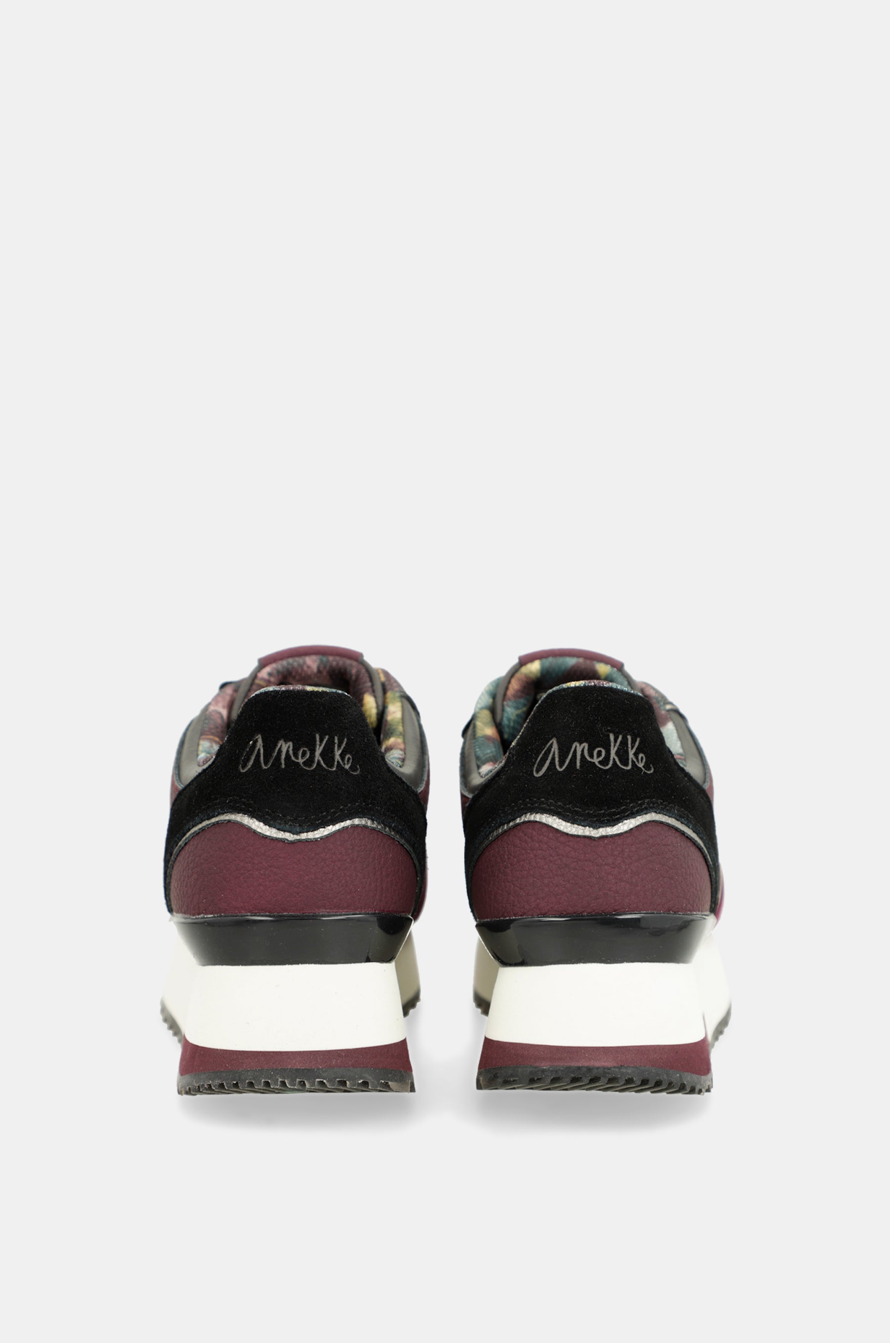 Scarpe sportive piattaforma bordeaux fantasia