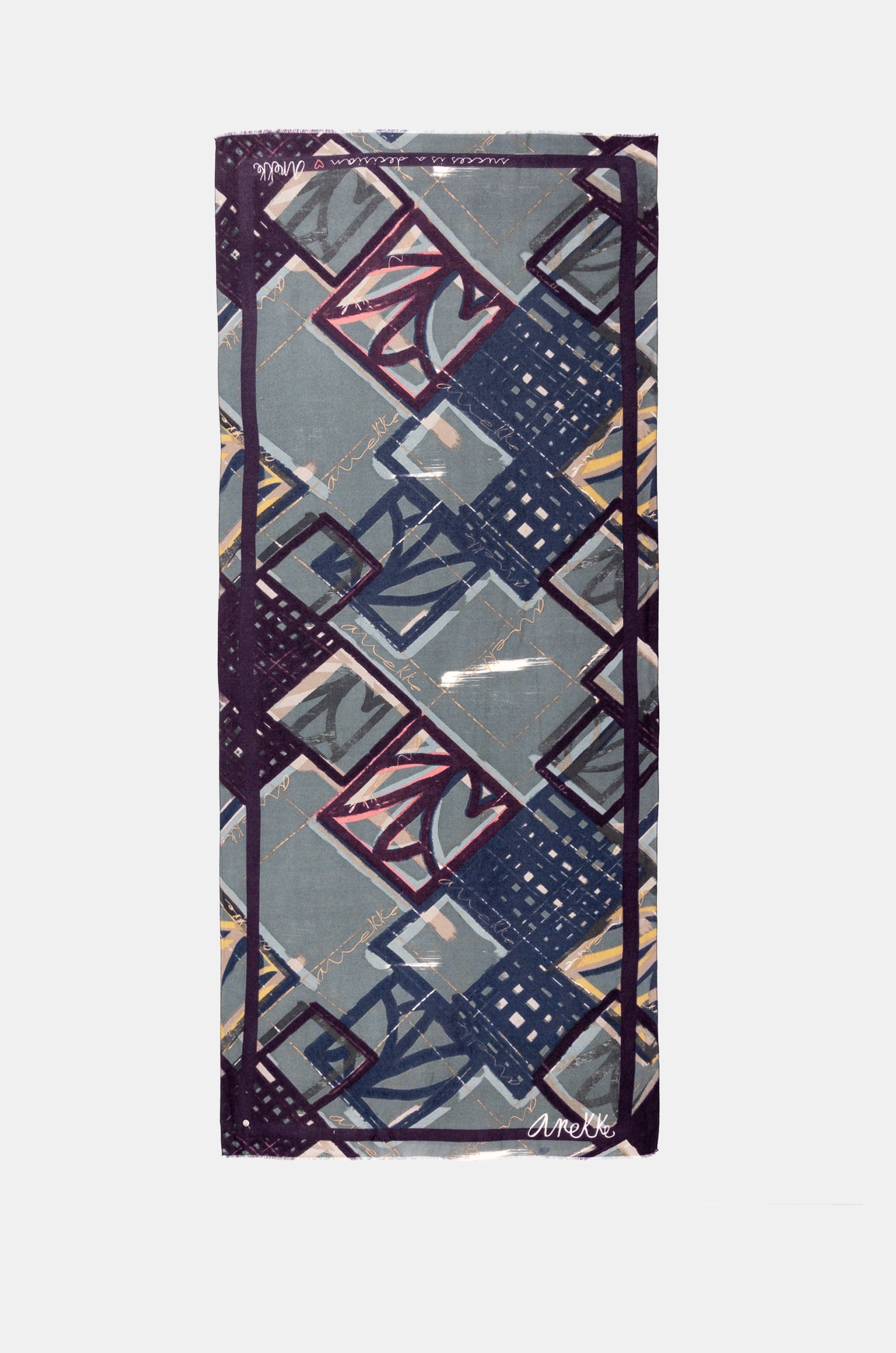 Pashmina azzurra fantasia