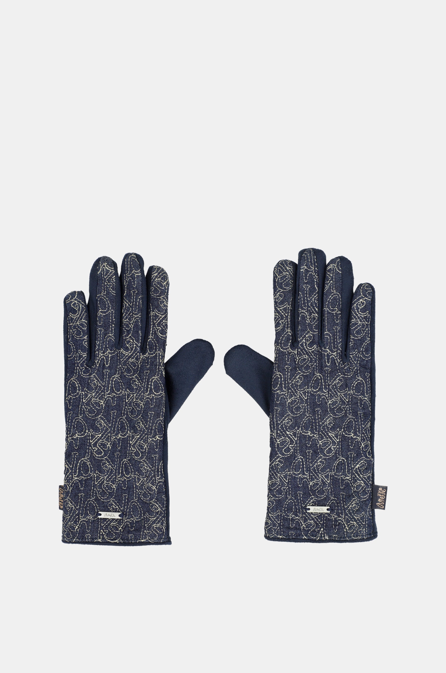Guanti denim fantasia