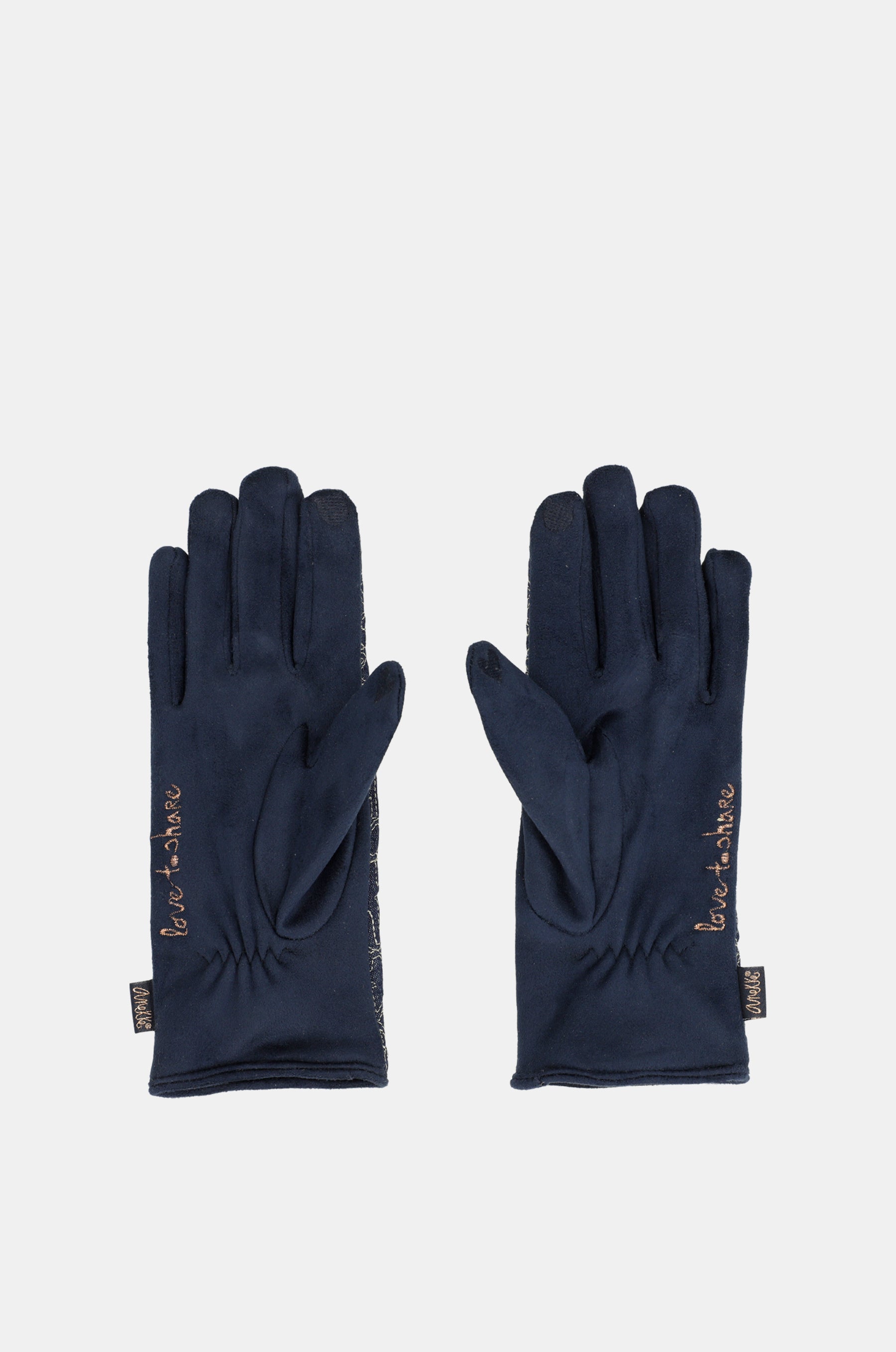 Guanti denim fantasia