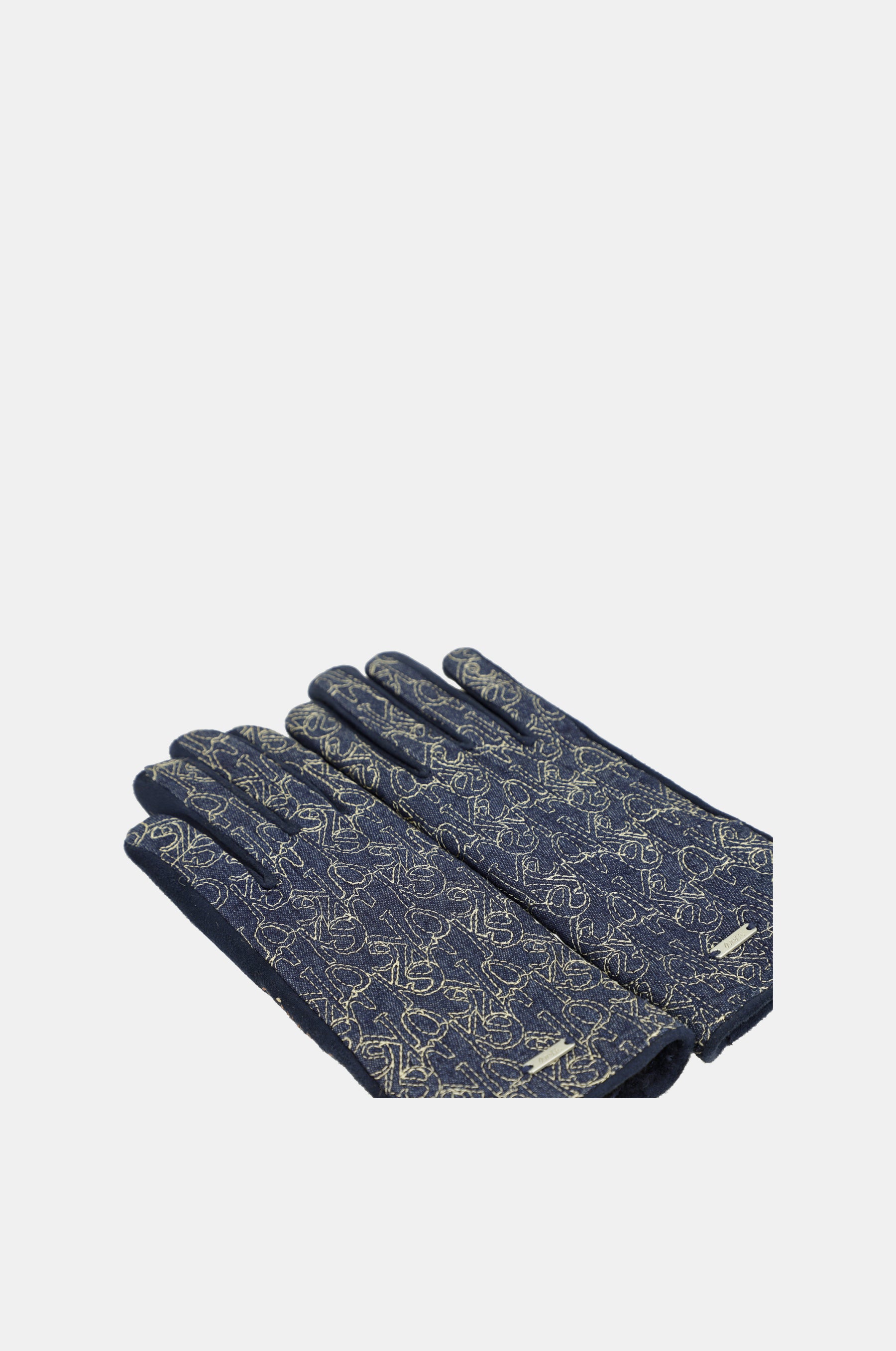 Guanti denim fantasia