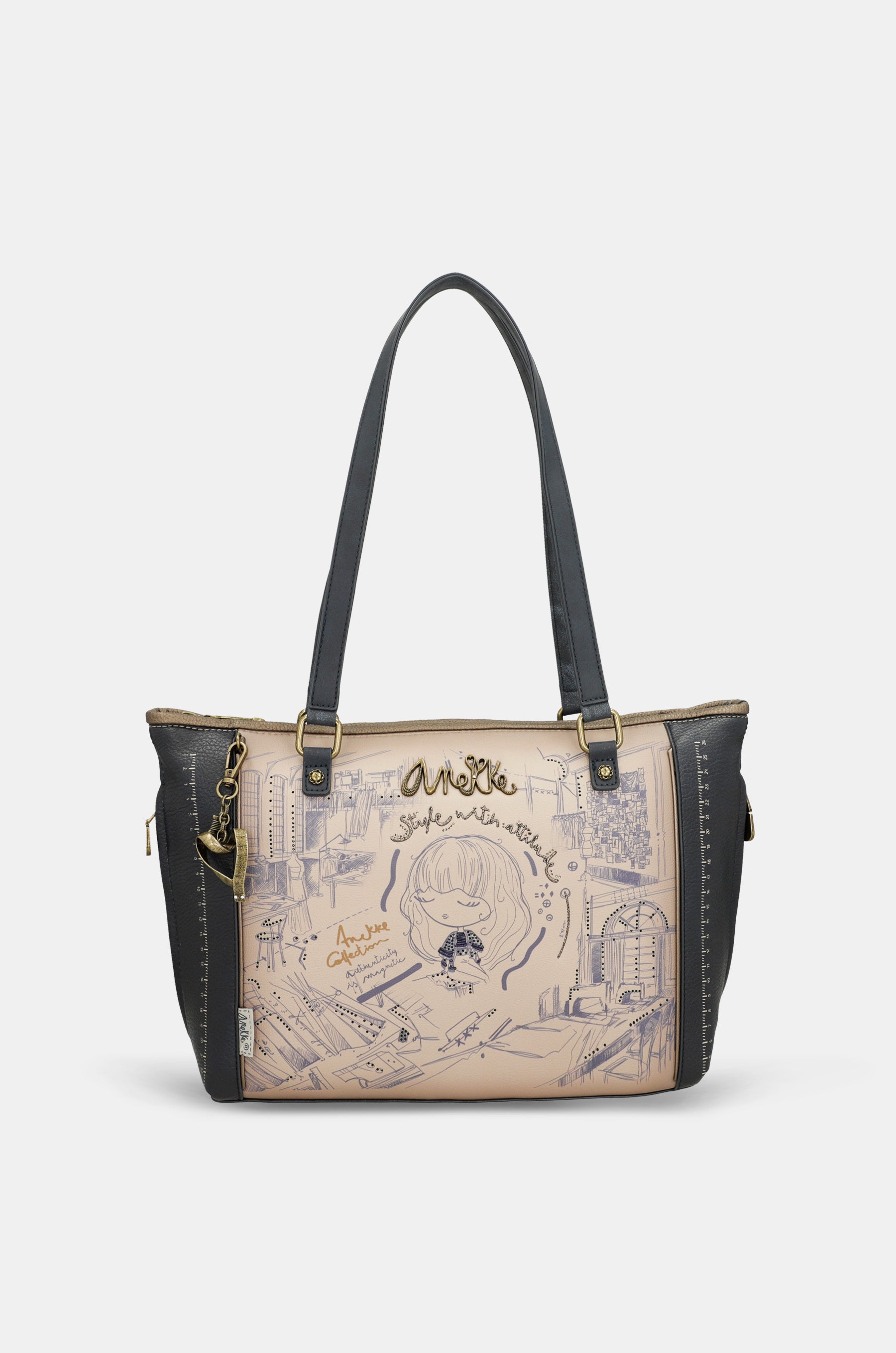 Borsa shopper con tracolla Studio