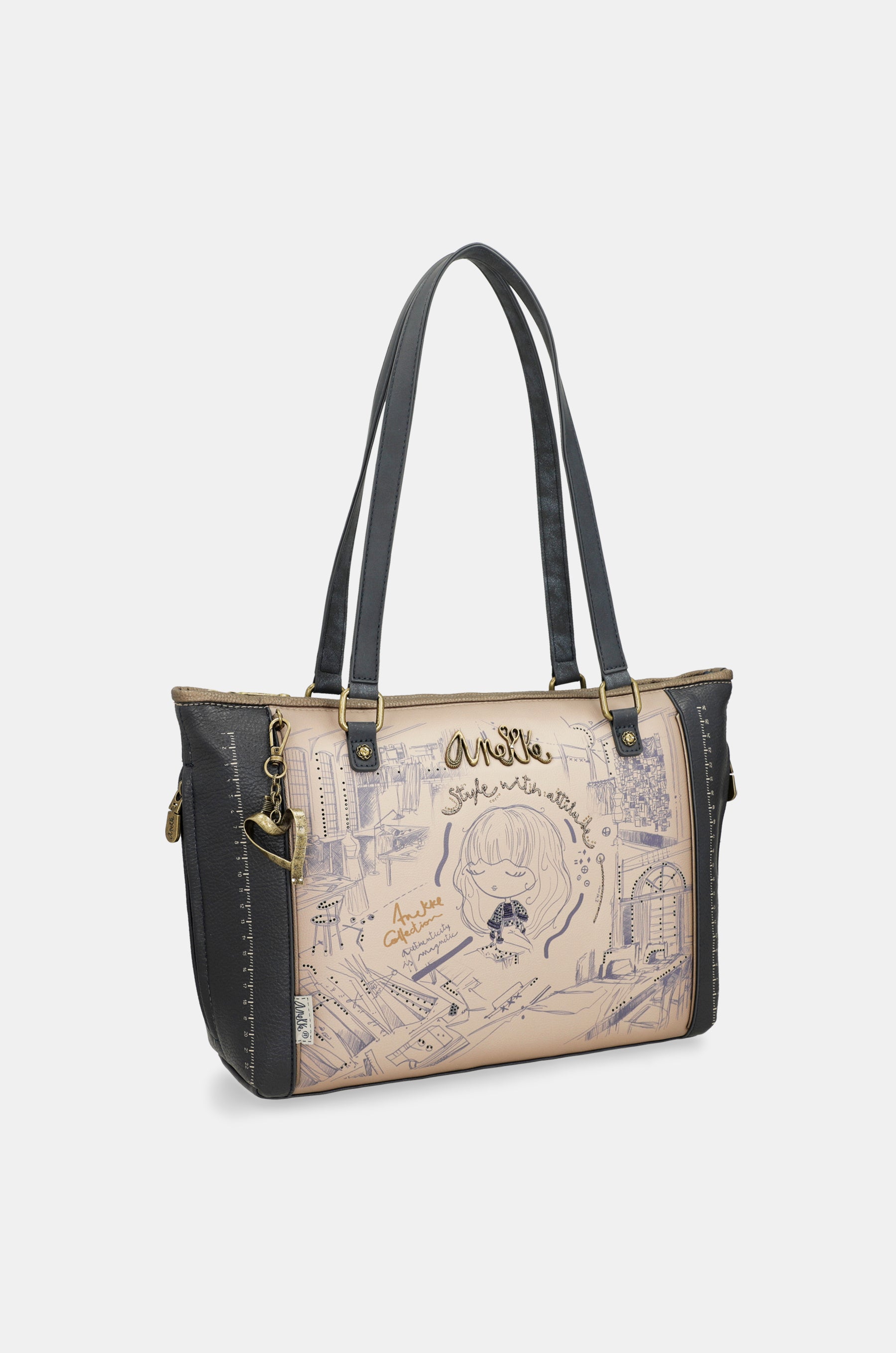 Borsa shopper con tracolla Studio