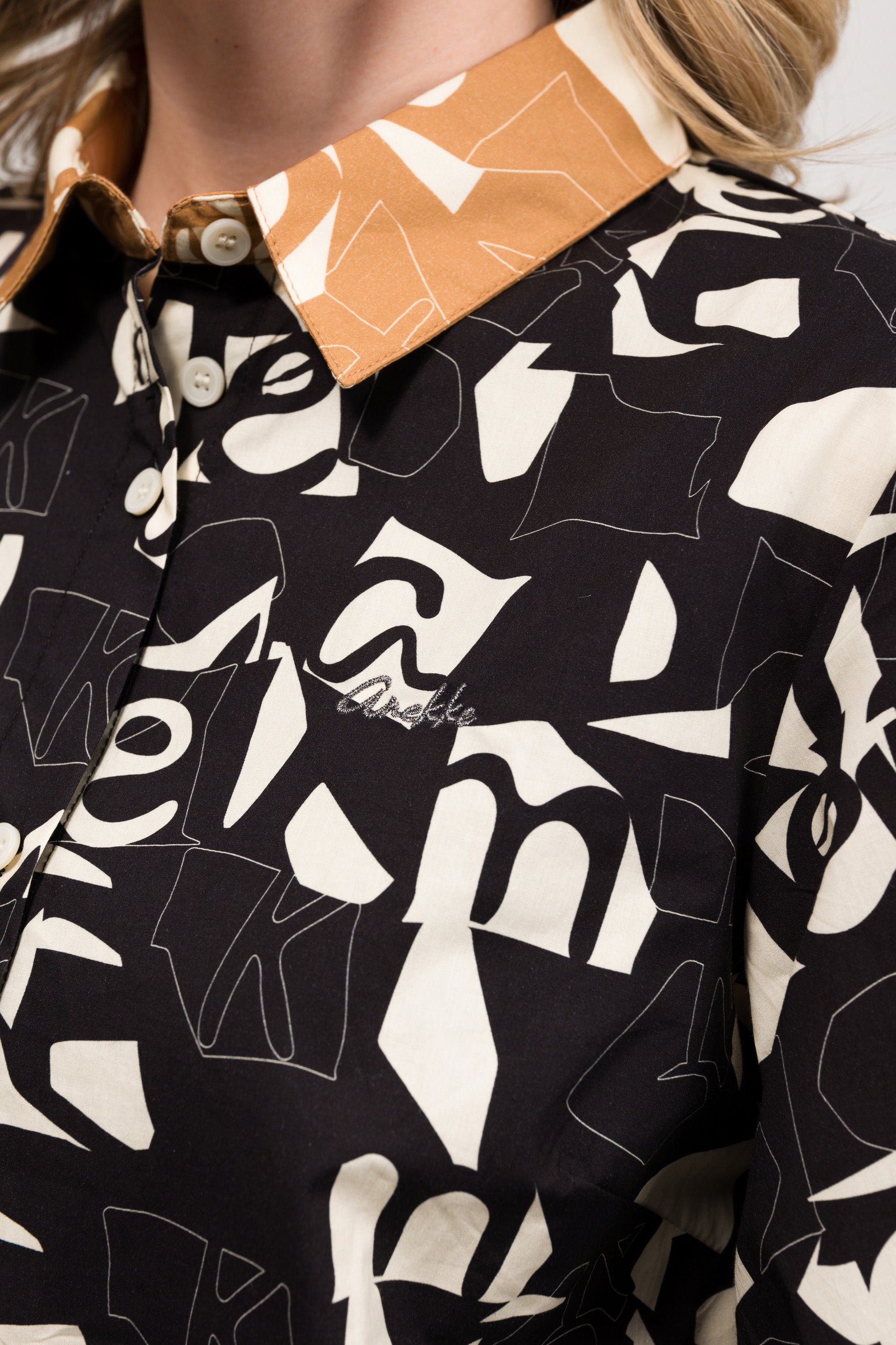 Camicia a maniche lunghe con stampa Bloom