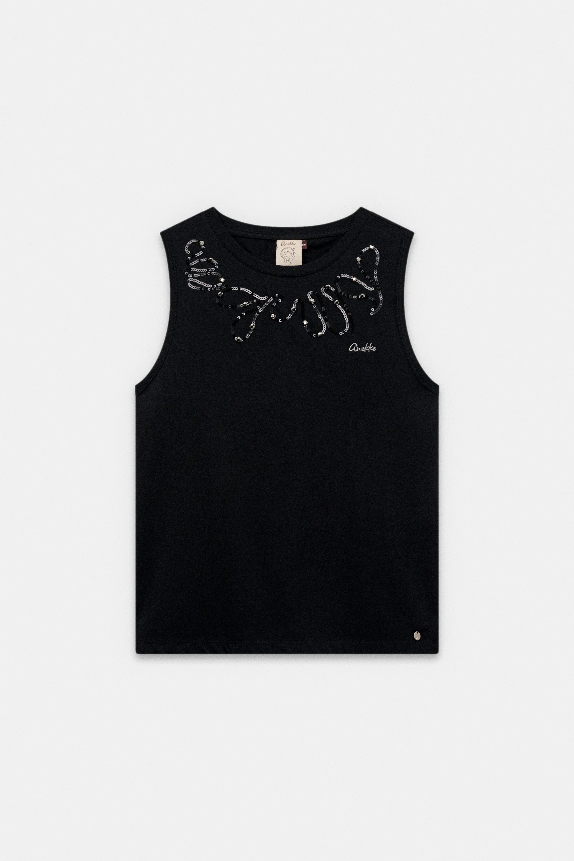 Maglietta nera smanicata