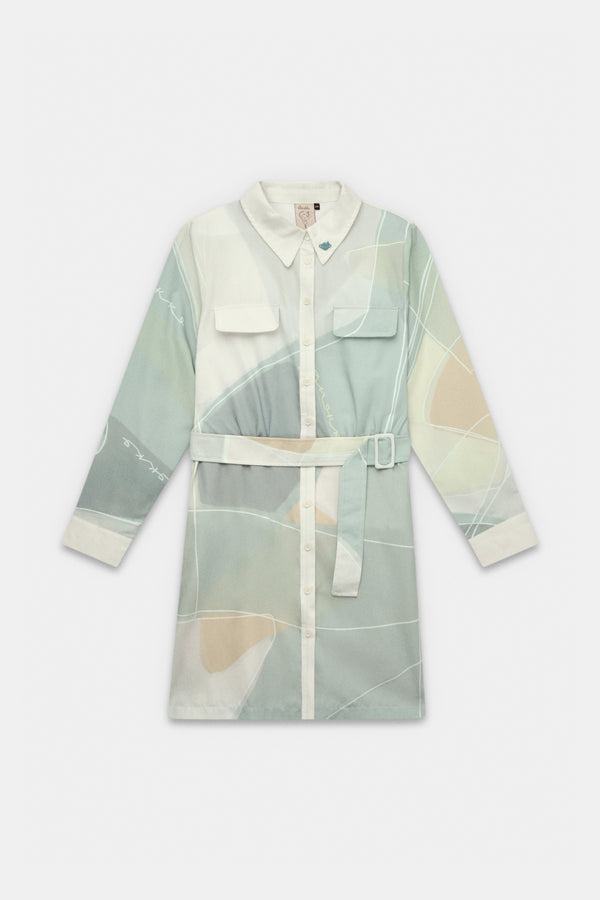 Vestito a maniche lunghe rosa