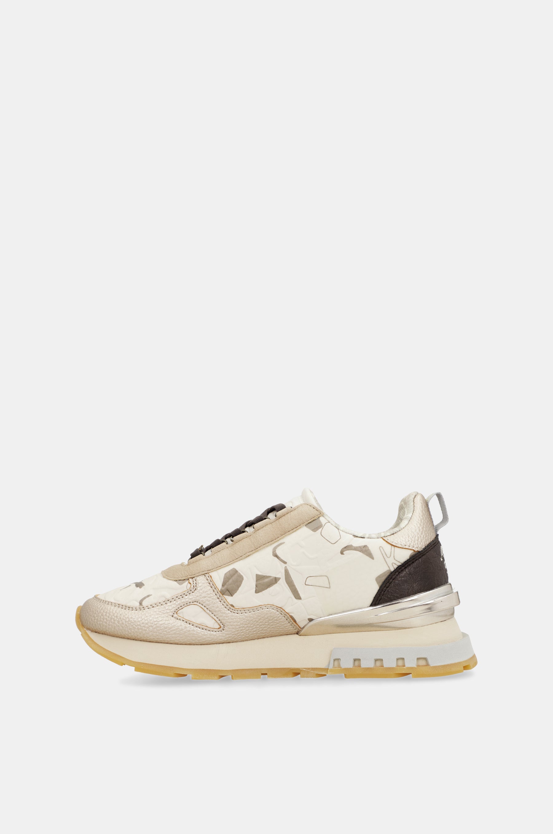 Sneakers beige e dorate