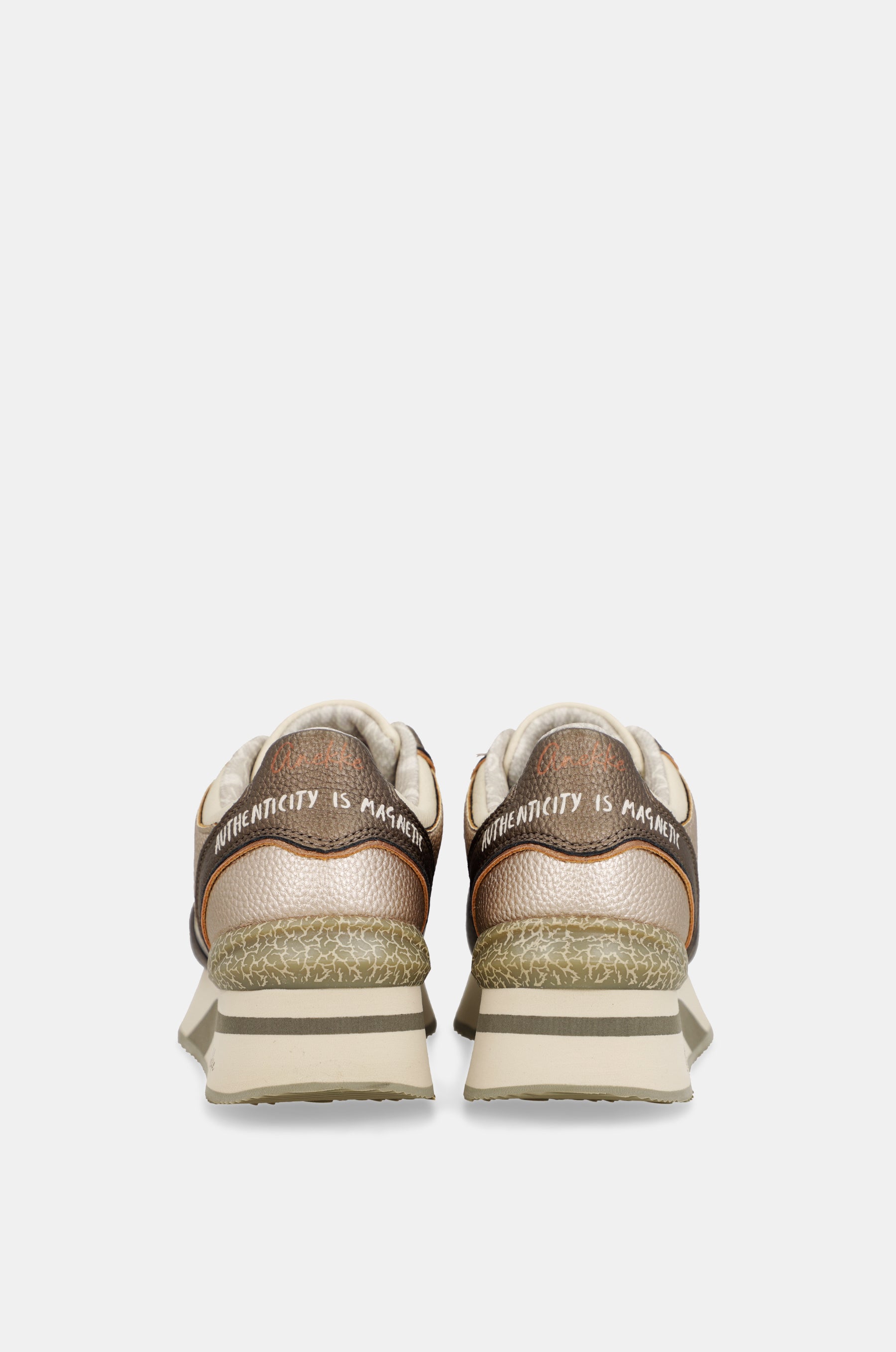 Sneakers beige e rame