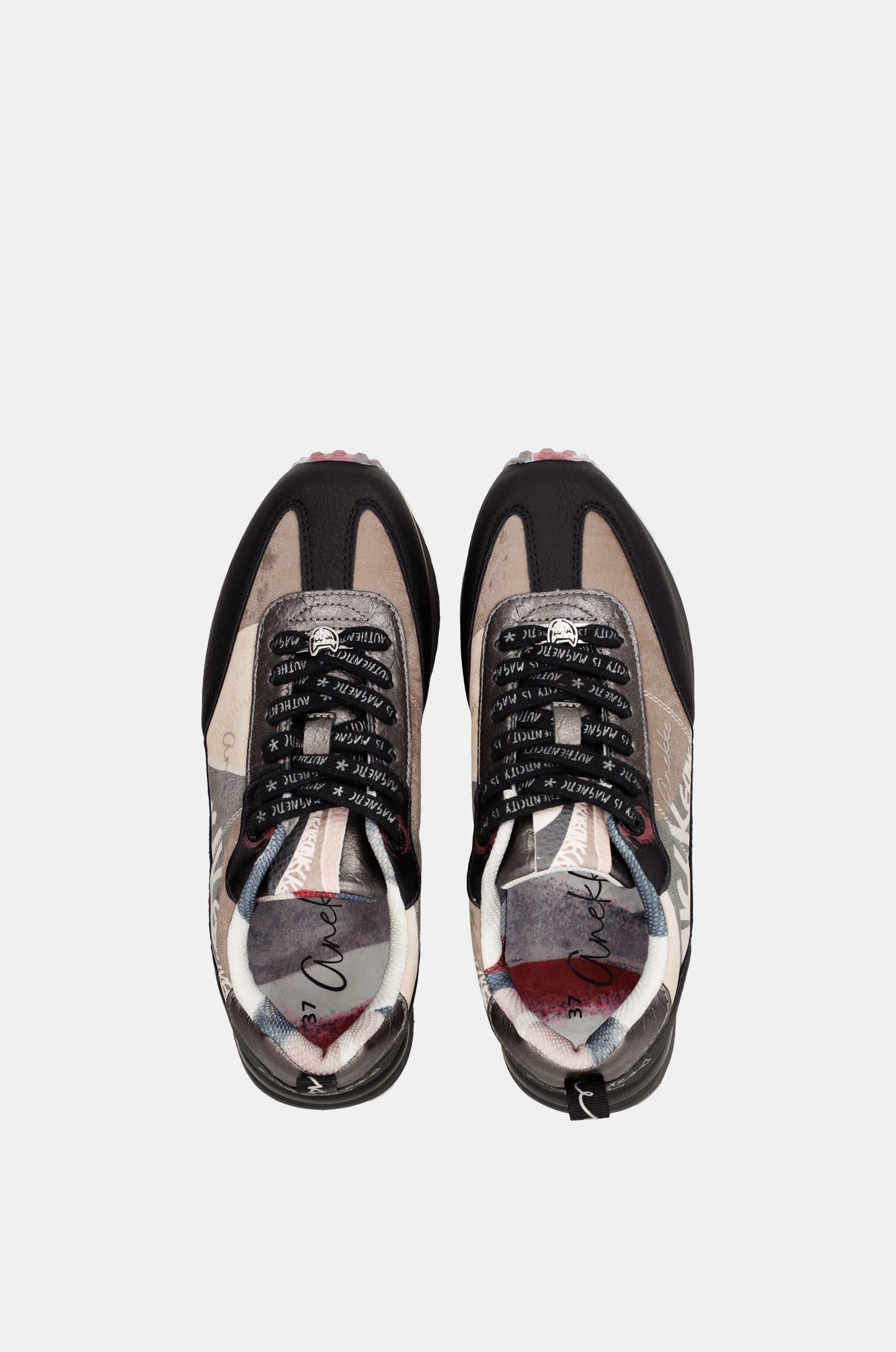 Sneakers nere e rosa