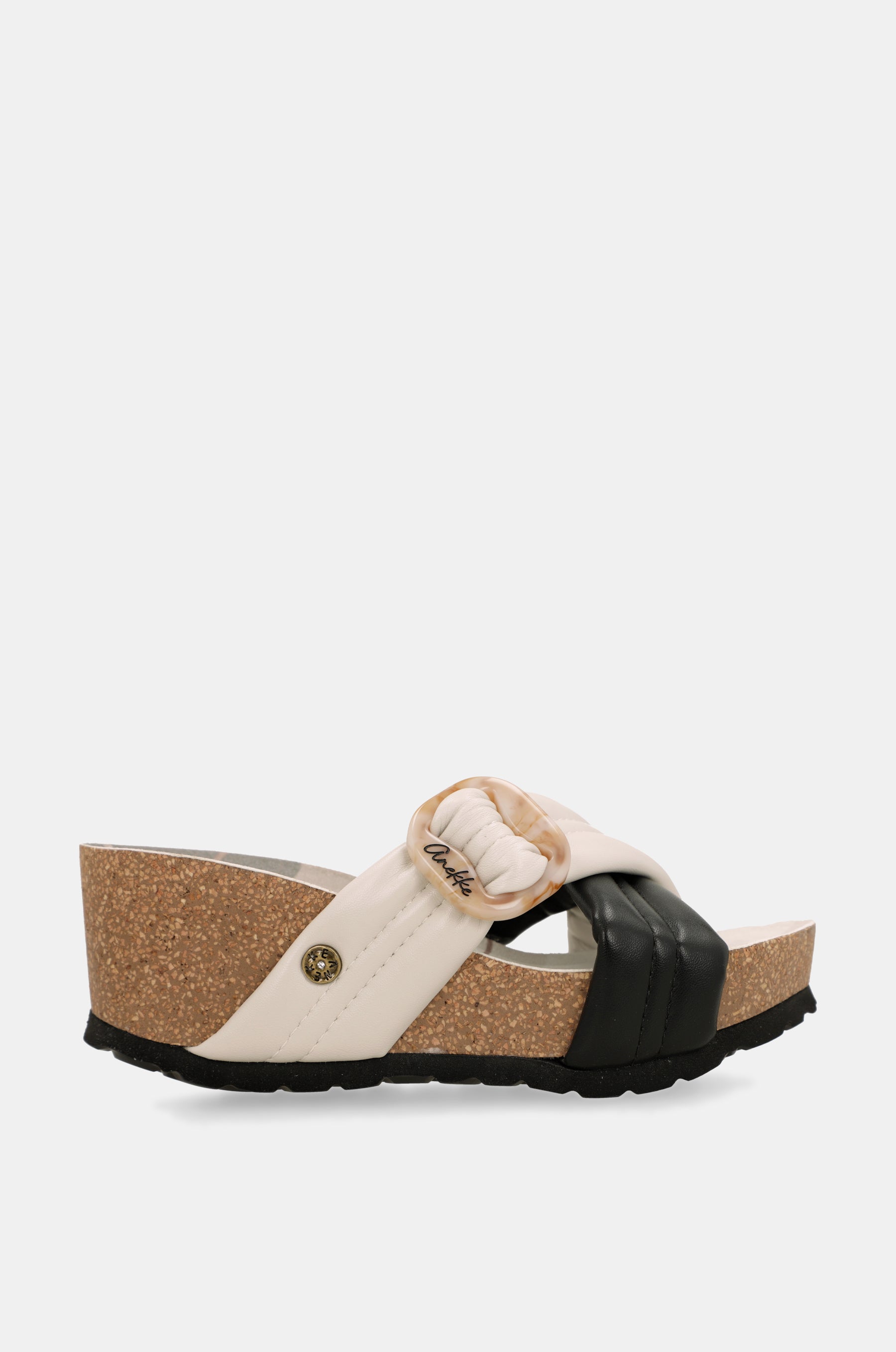 Sandali incrociati bianco e nero