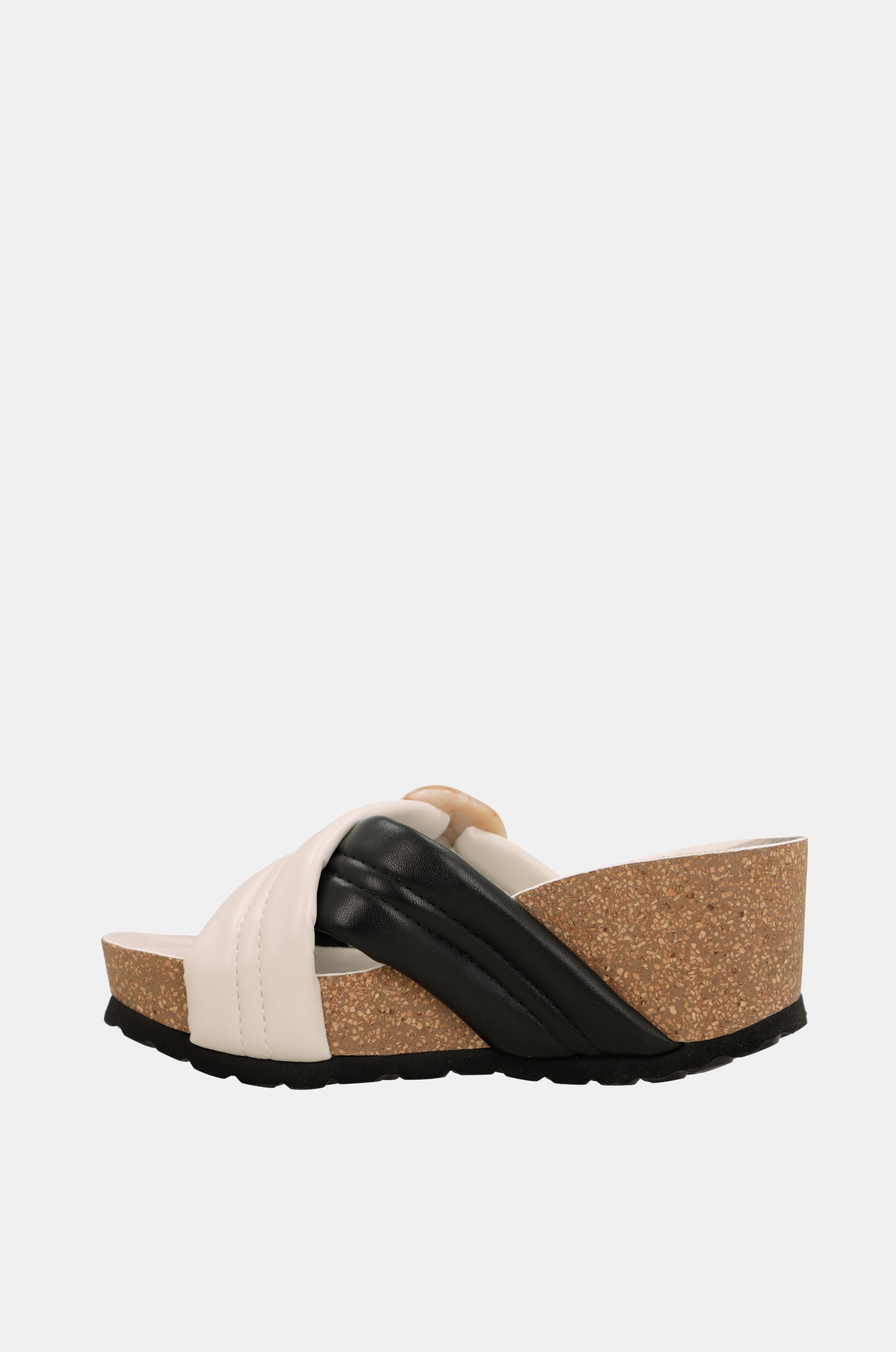 Sandali incrociati bianco e nero