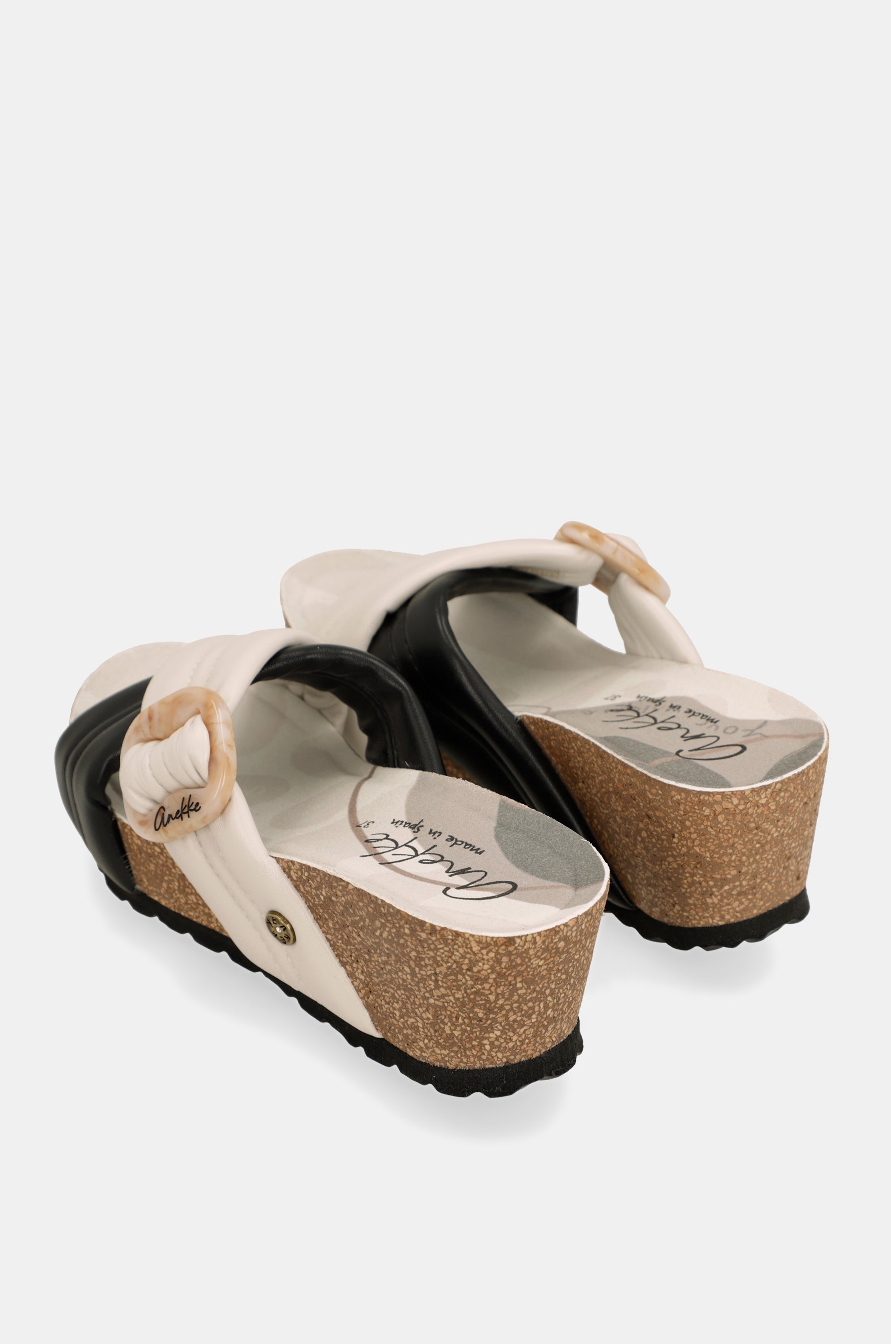Sandali incrociati bianco e nero