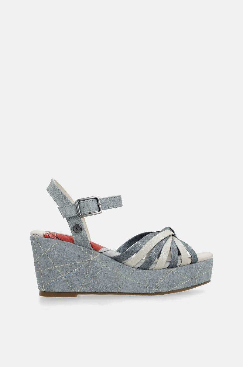 Sandali incrociati blu Auralis