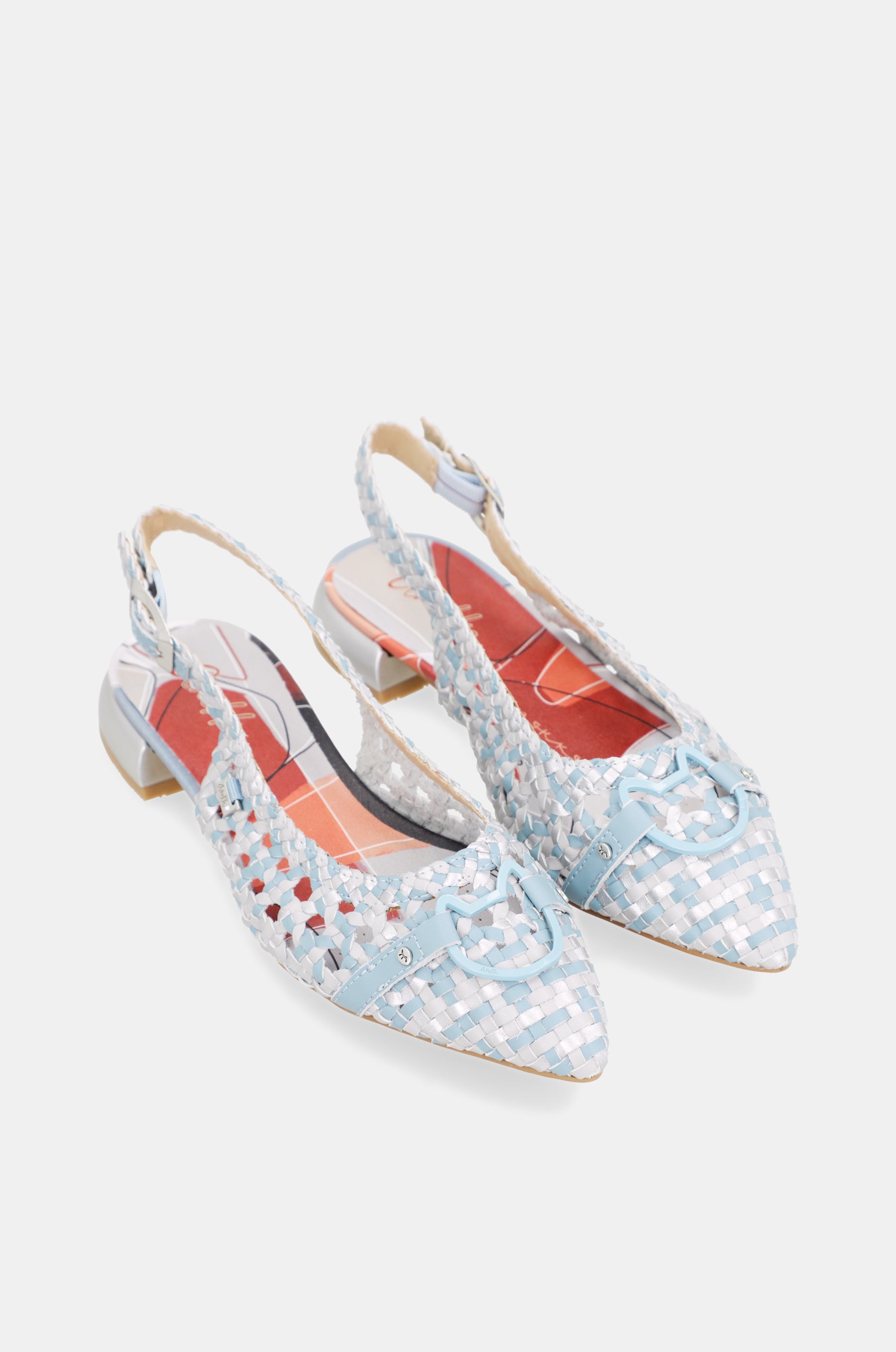 Sandali slingback blu