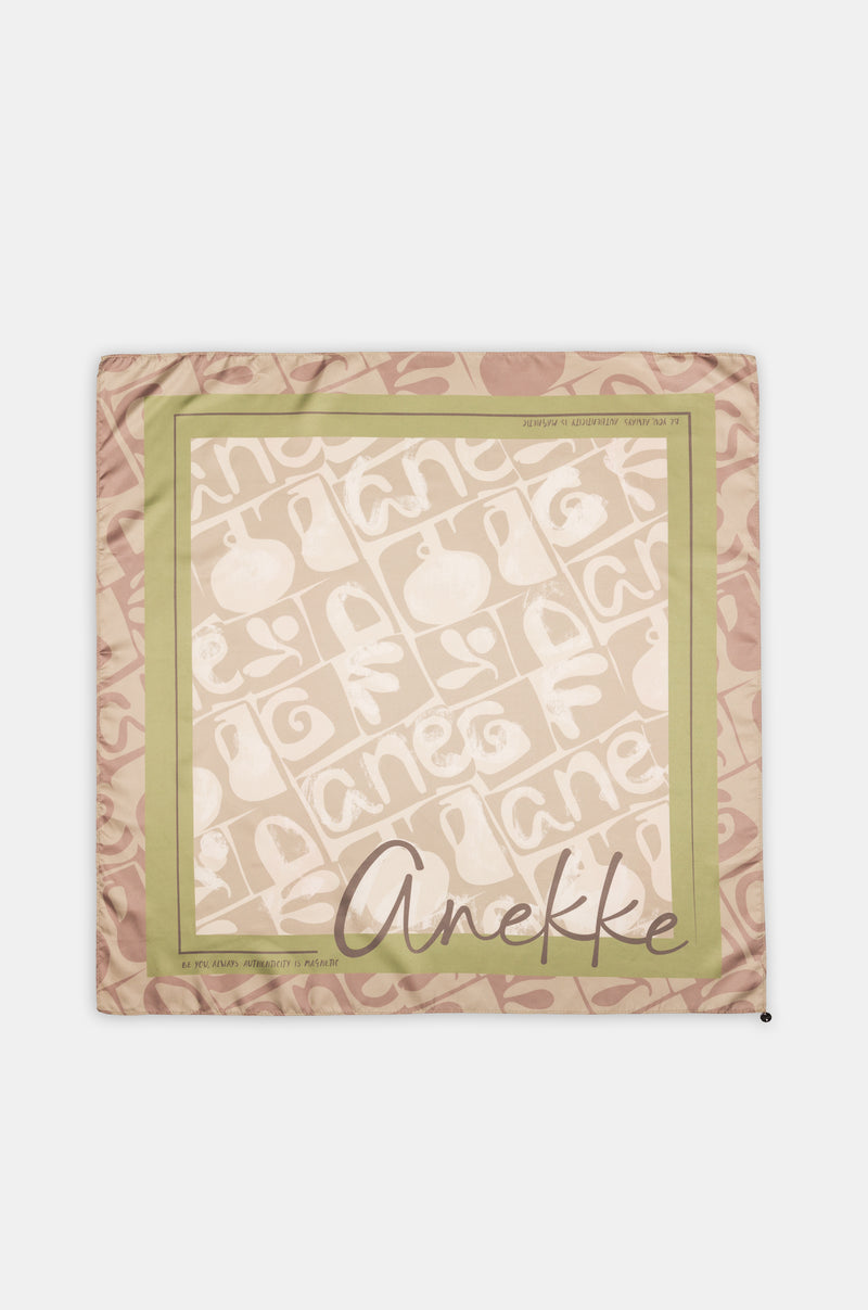 Foulard quadrato con stampa Muse