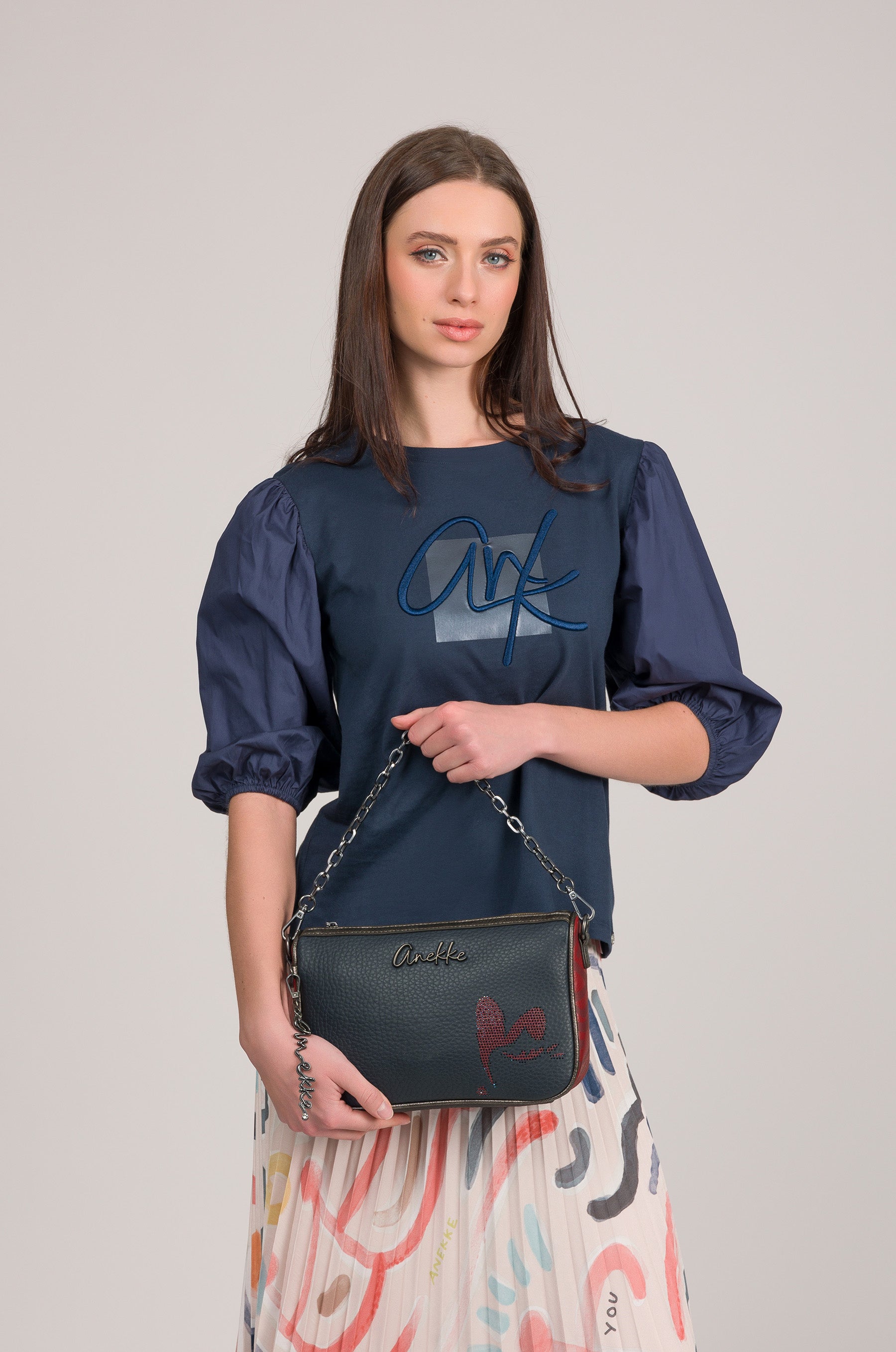 Borsa a tracolla blu marino Essentials