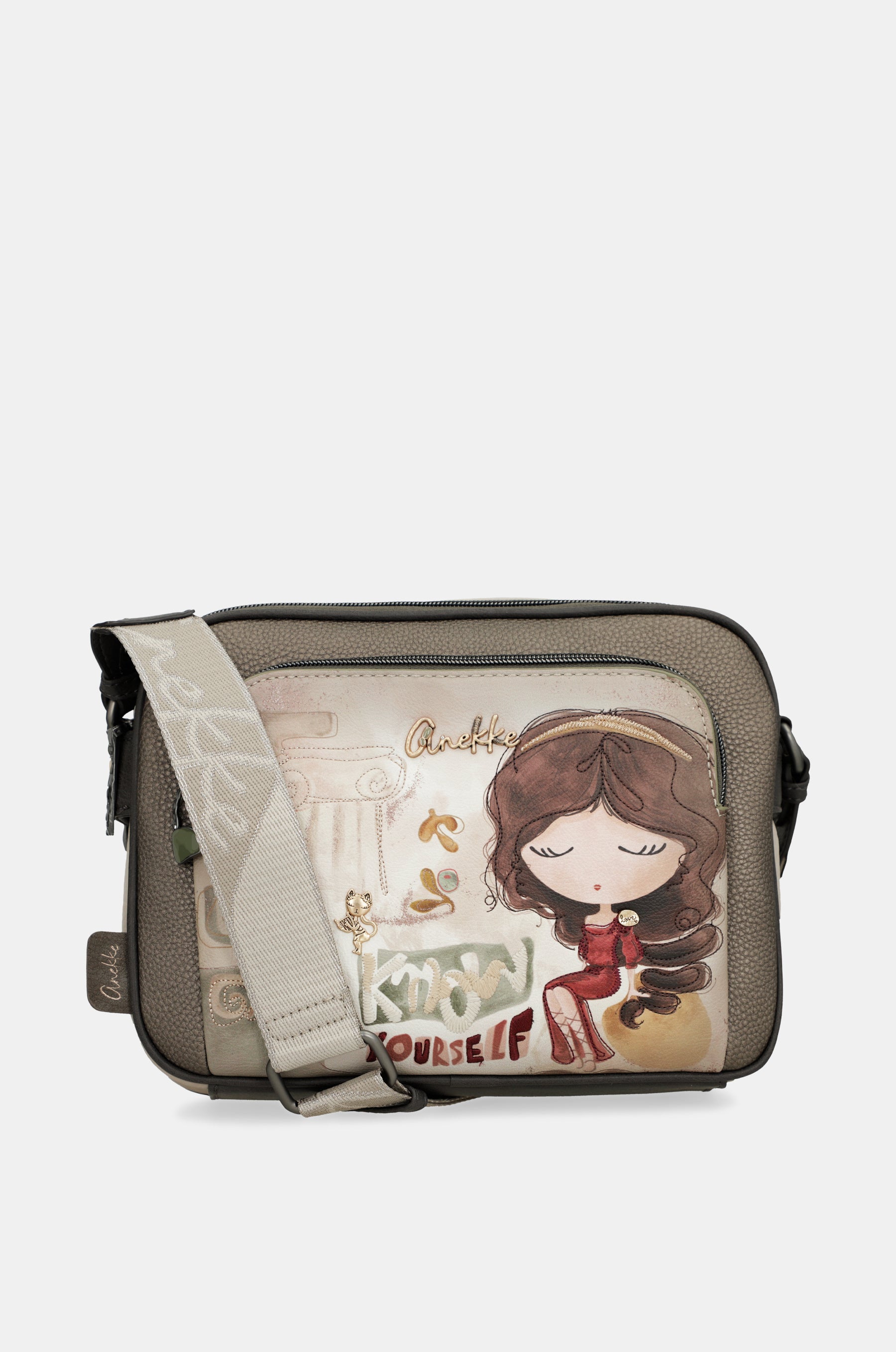 Borsa a tracolla con tasca frontale Muse