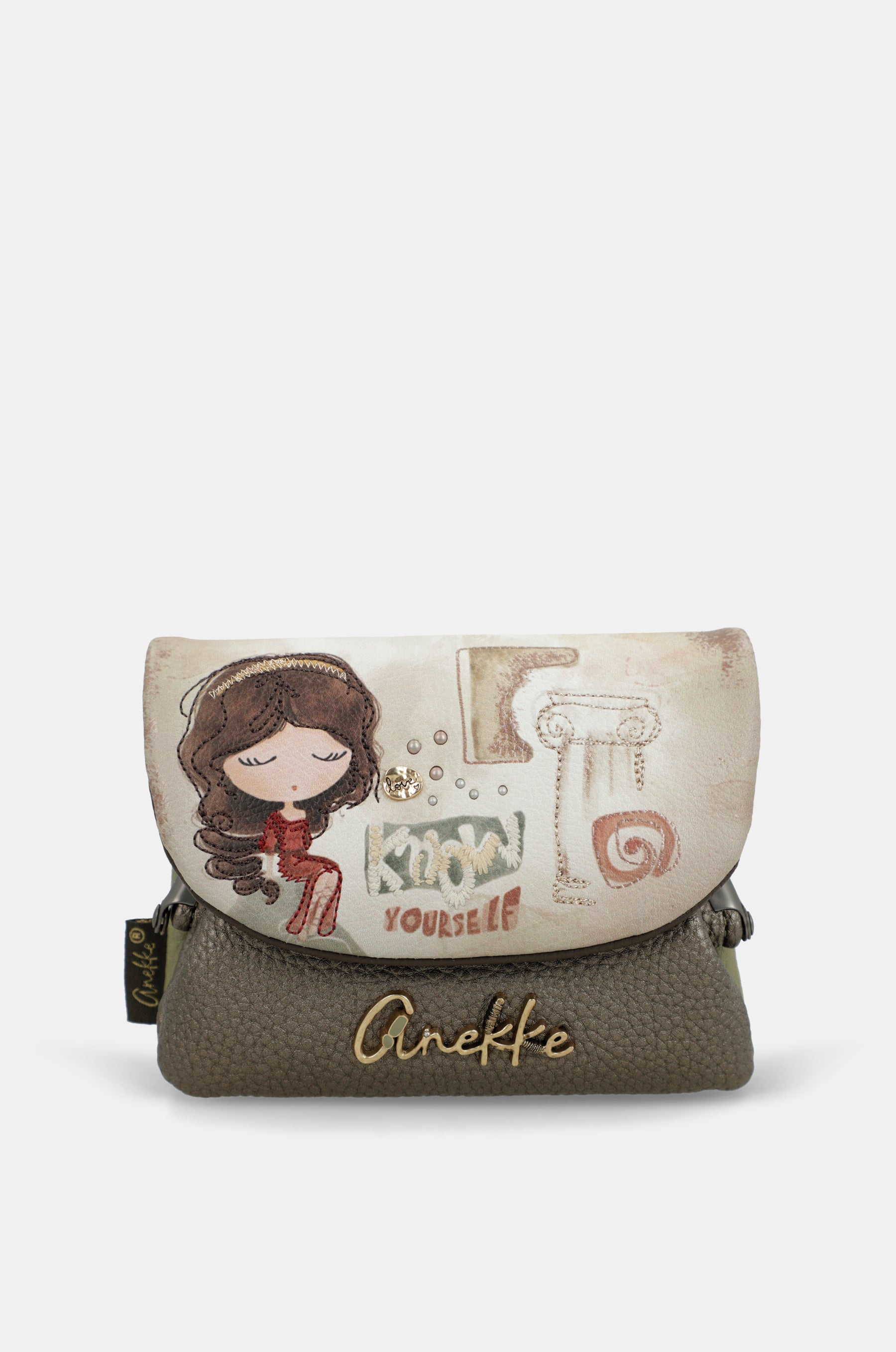 Portafoglio Anekke The Forest Con Protezione RFID – 2 Scomparti, Con Zip, Design Unico E Sostenibile