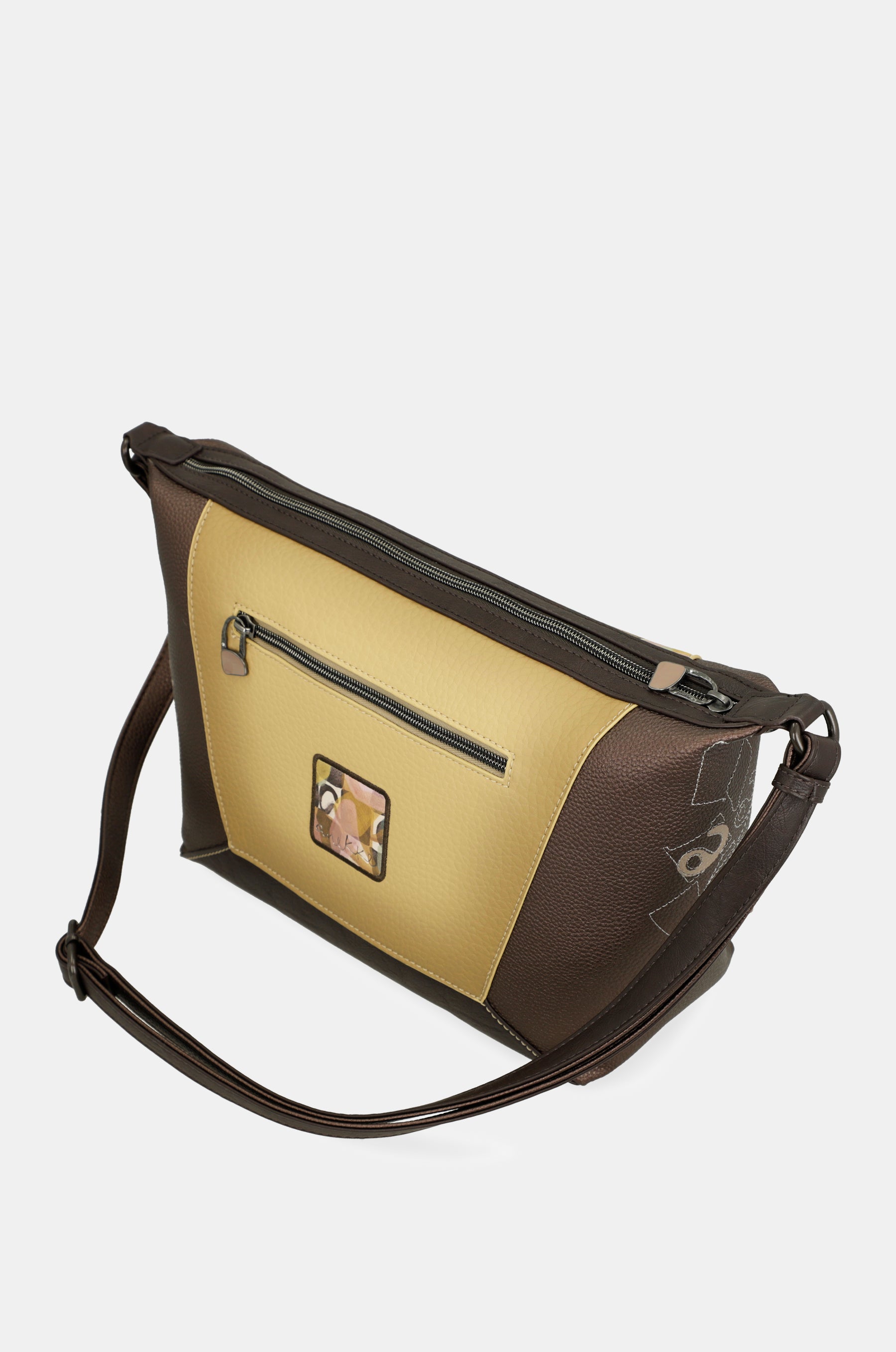 Borsa a tracolla con stampa Bloom