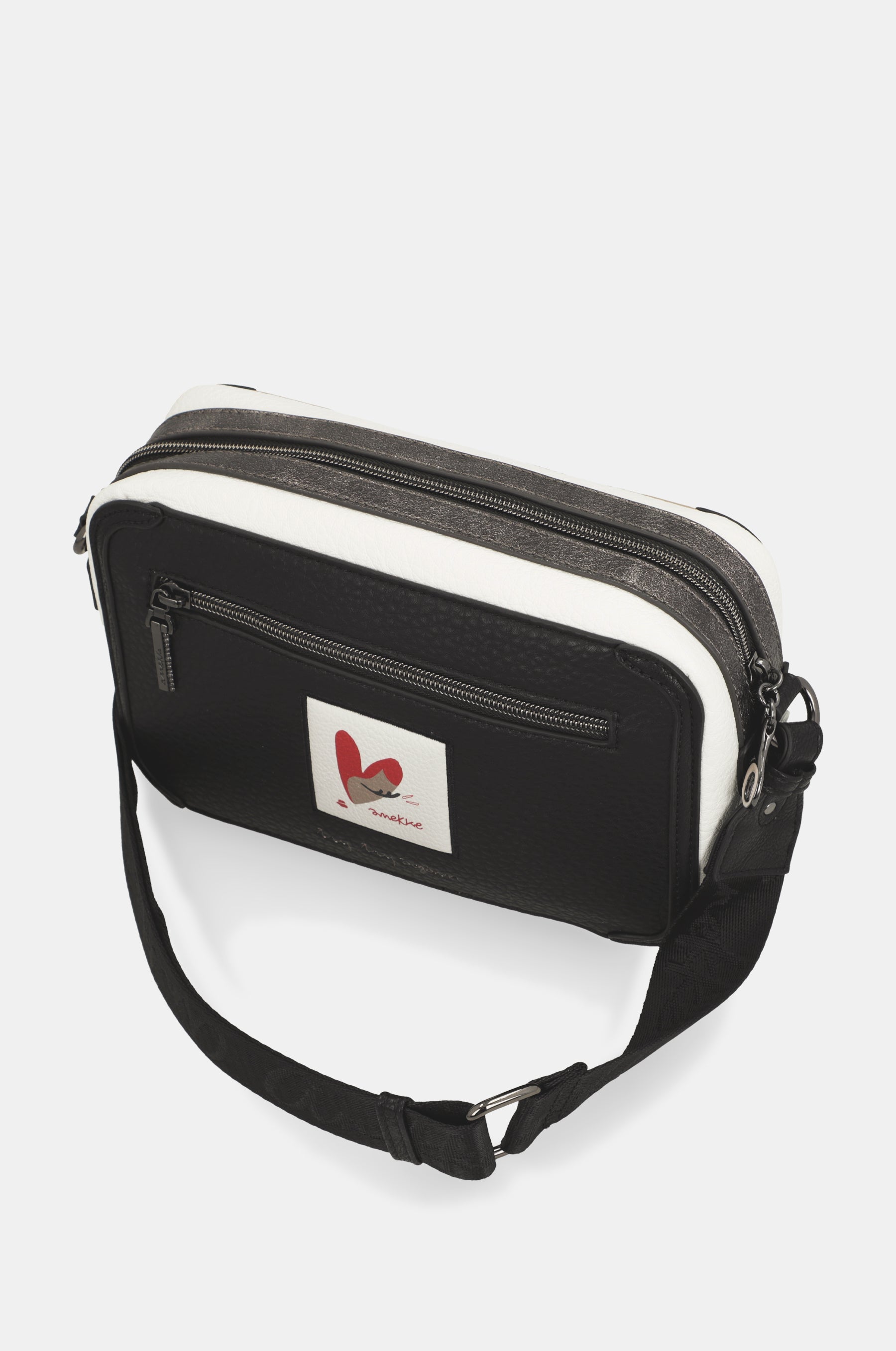 Borsa a tracolla con stampa Eikon