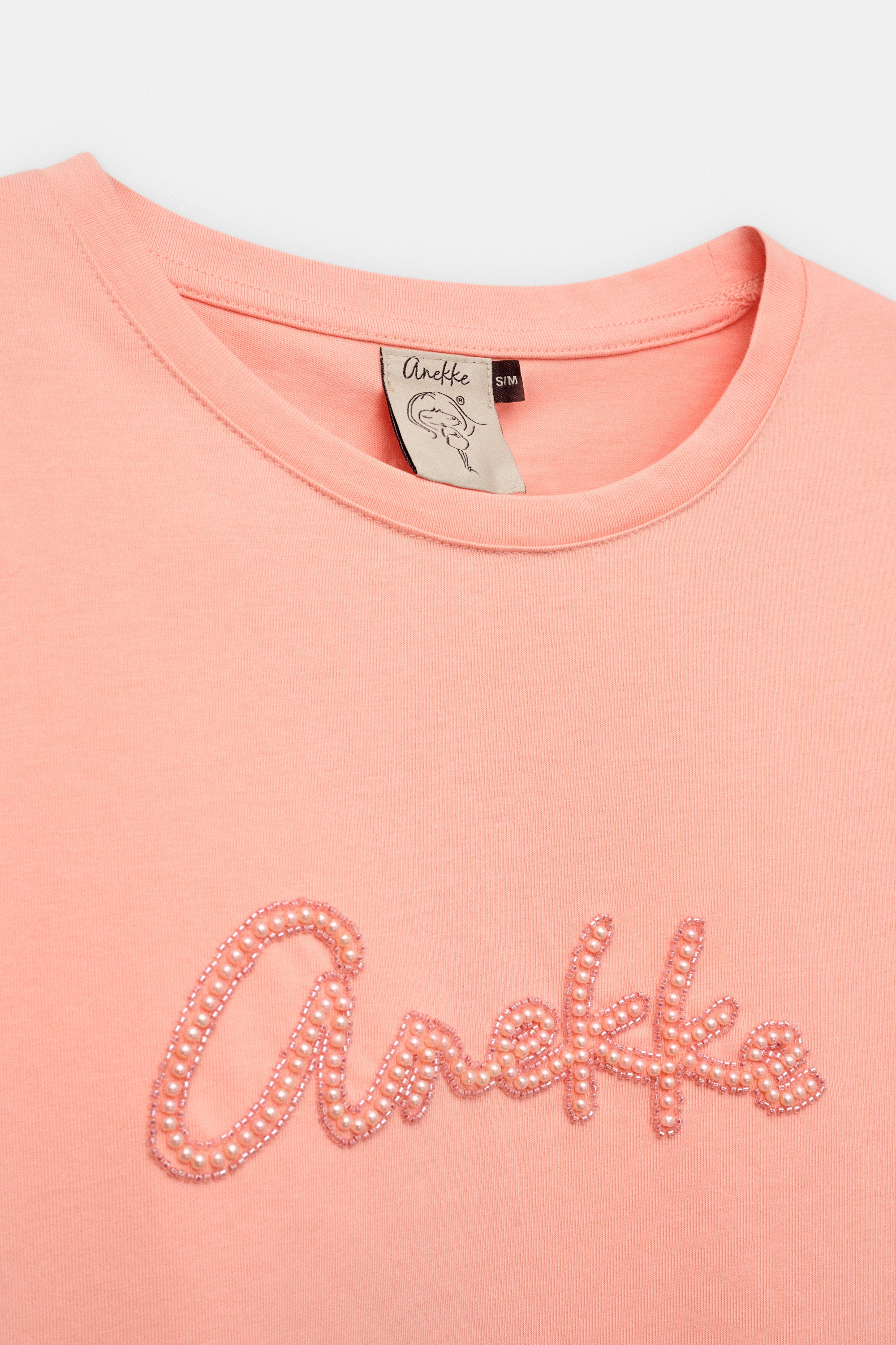 Maglietta salmone con logo