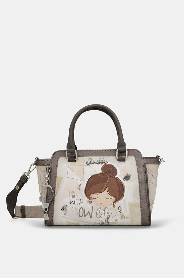 Borsa con manico corto e tracolla Sophia