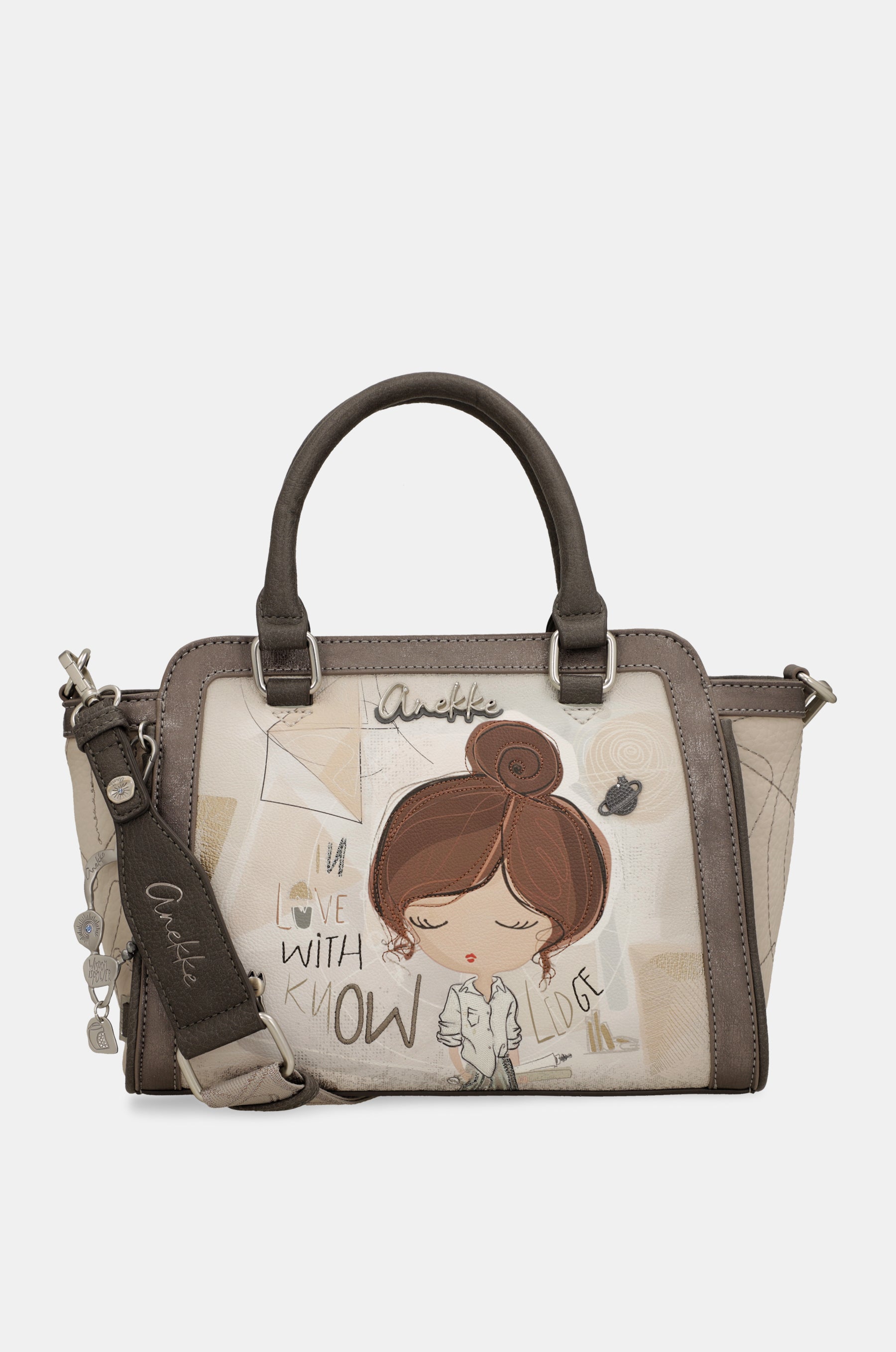 Borsa con manico corto e tracolla Sophia