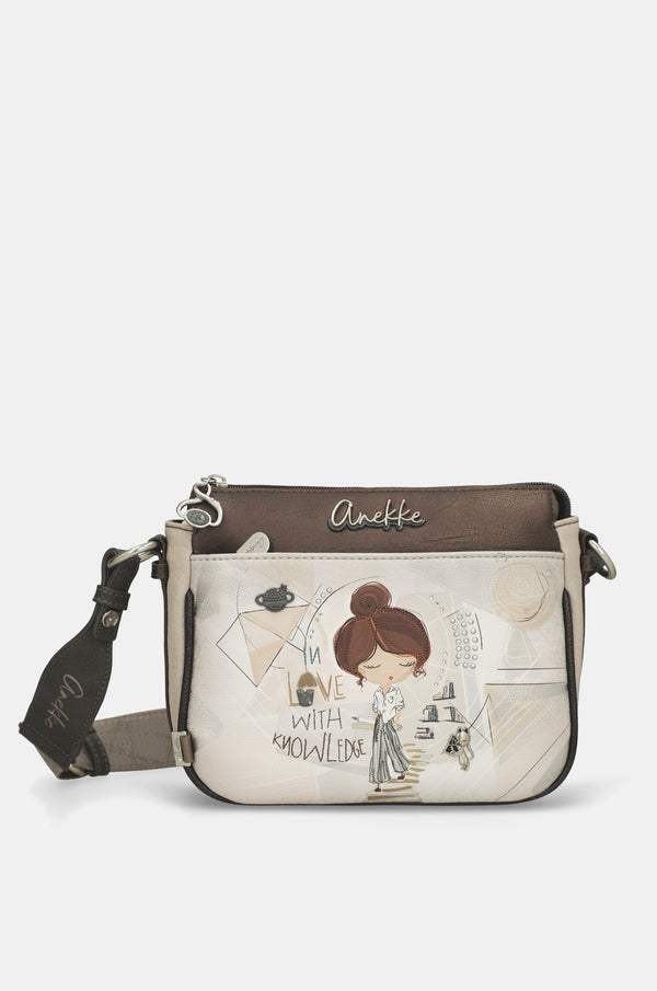 Borsa a tracolla con stampa Sophia