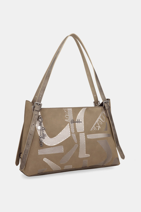 Borsa a spalla Taupe