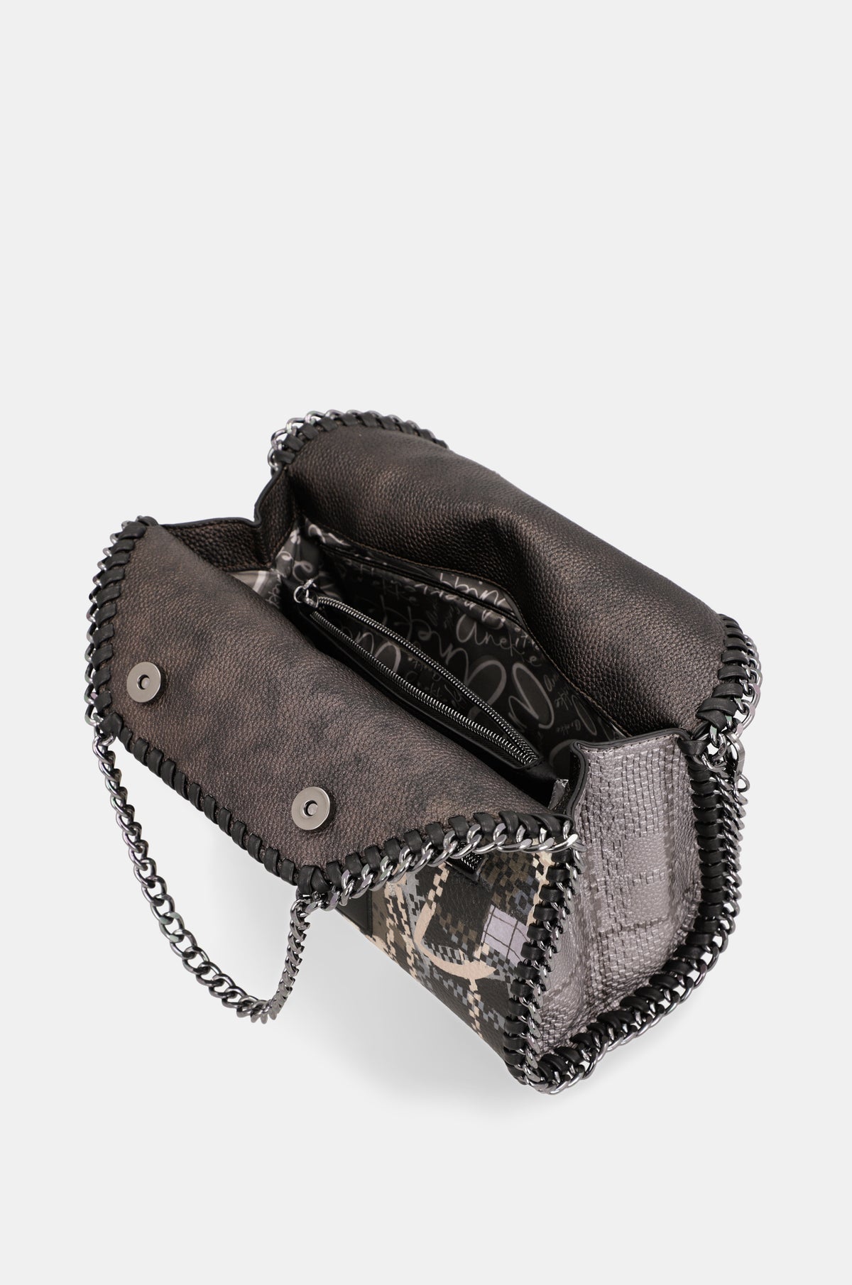 Borsa a spalla con manico in metallo Iron