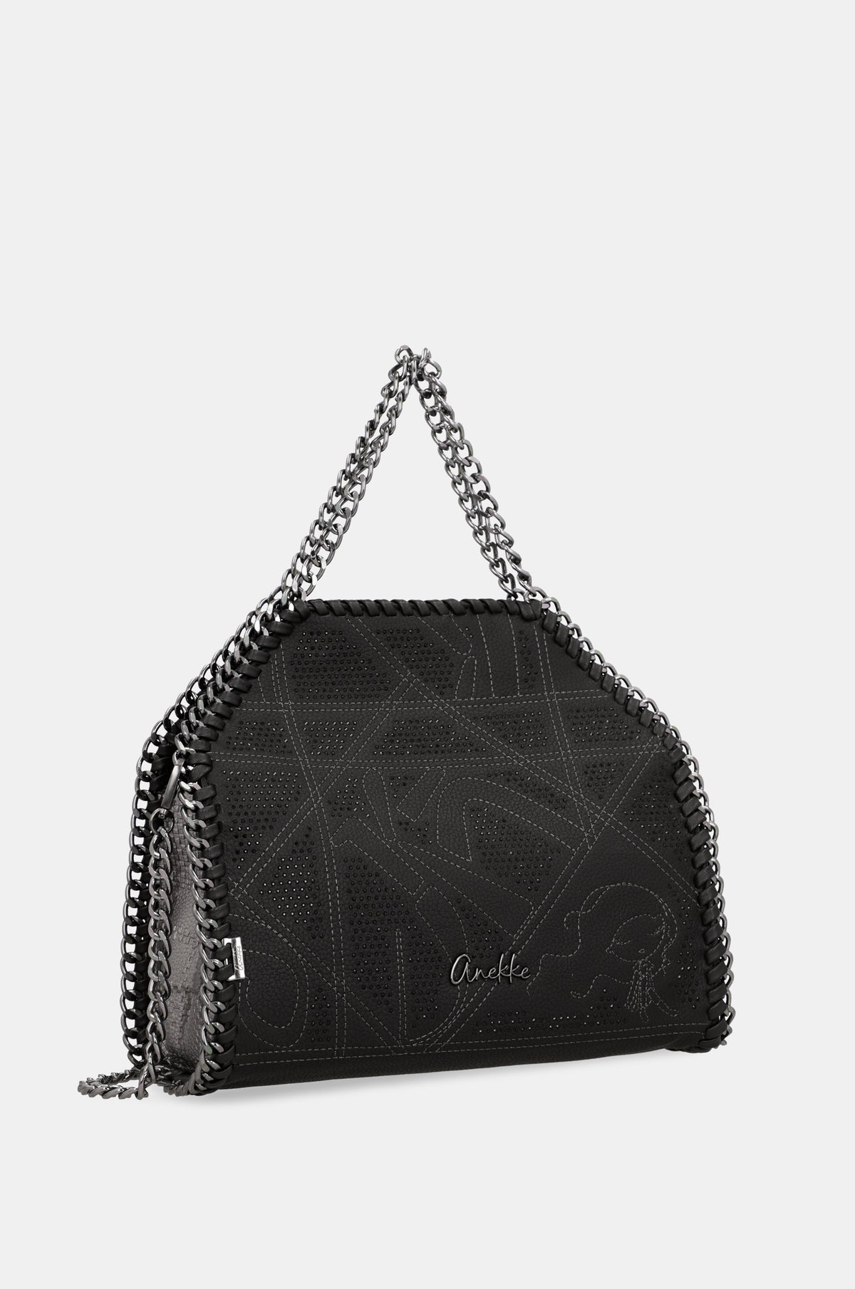 Borsa a spalla con manico in metallo Iron