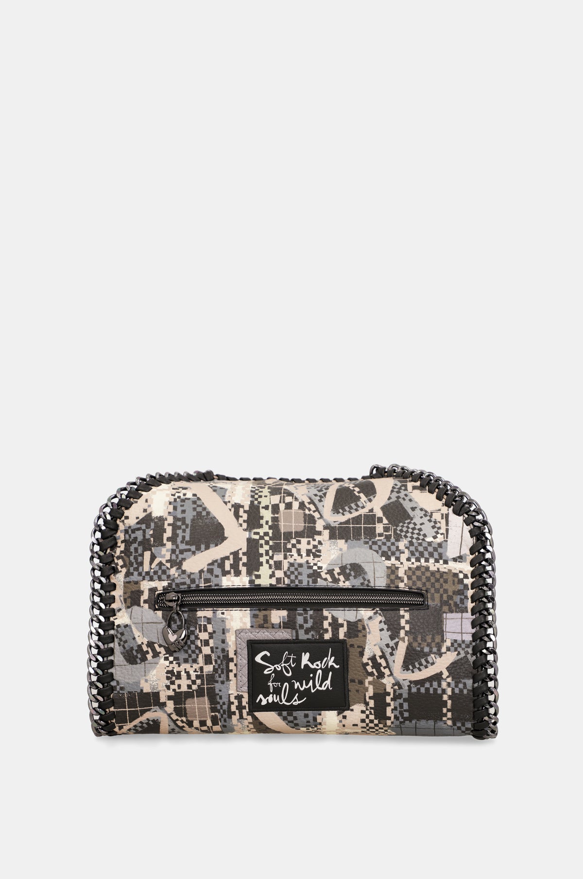 Borsa a spalla con manico in metallo Iron