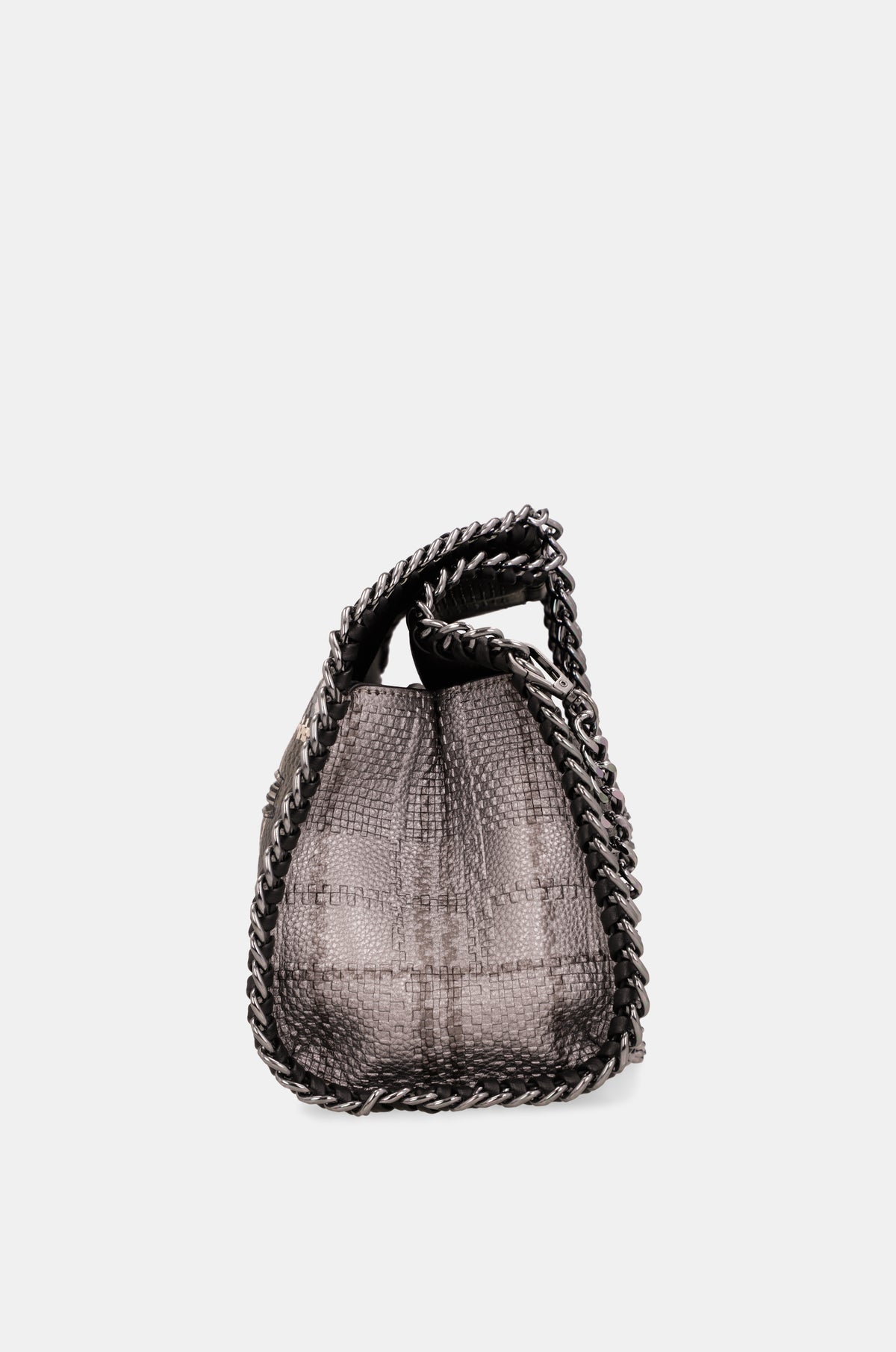 Borsa a spalla con manico in metallo Iron