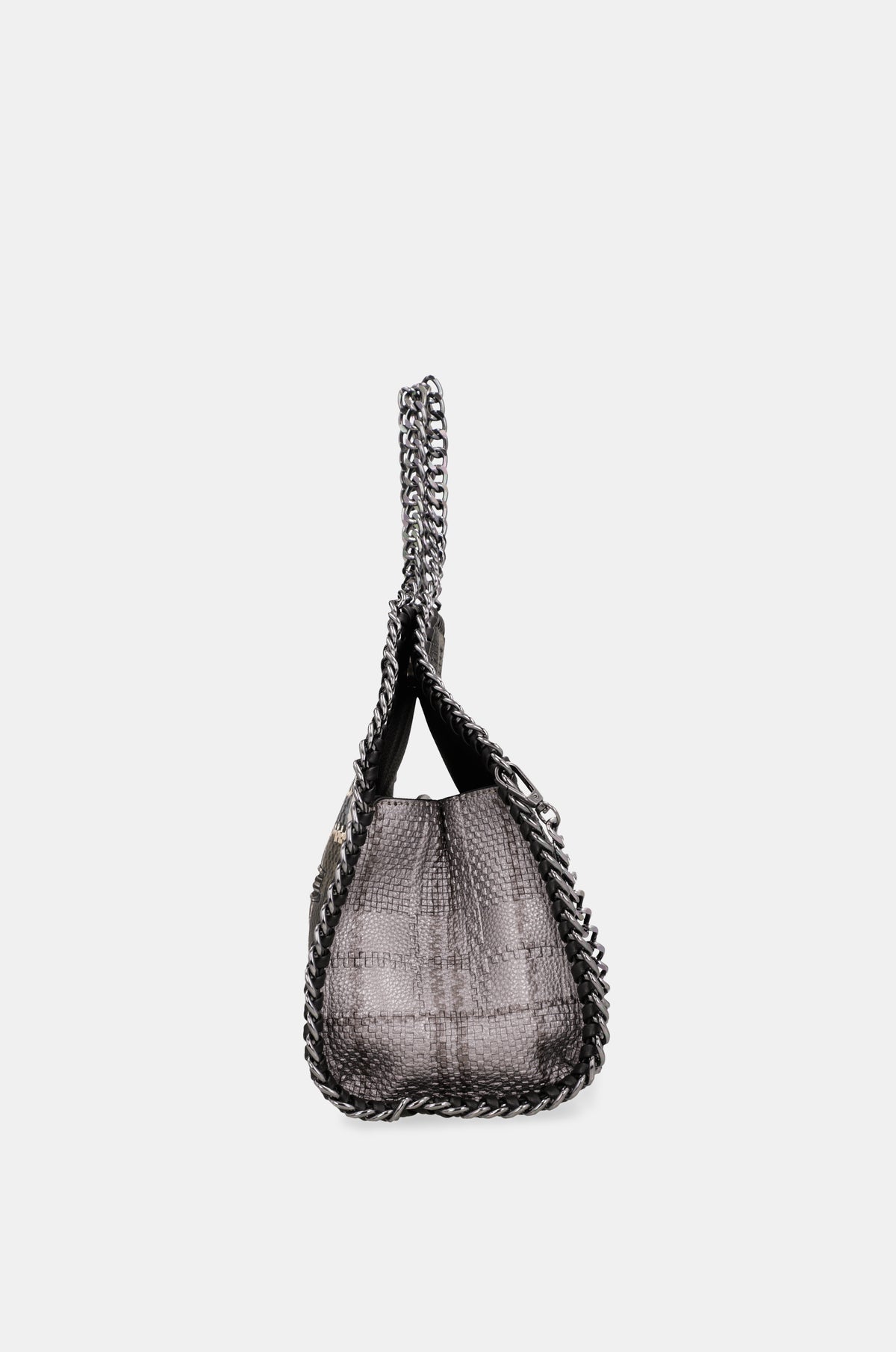 Borsa a spalla con manico in metallo Iron