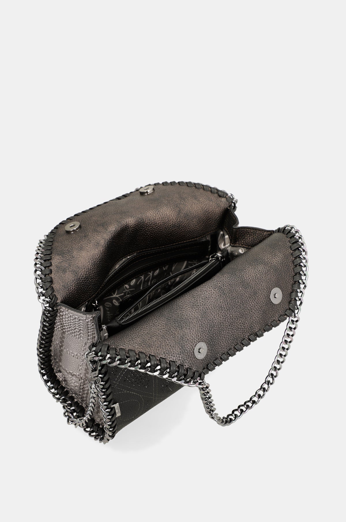 Borsa a spalla con manico in metallo Iron