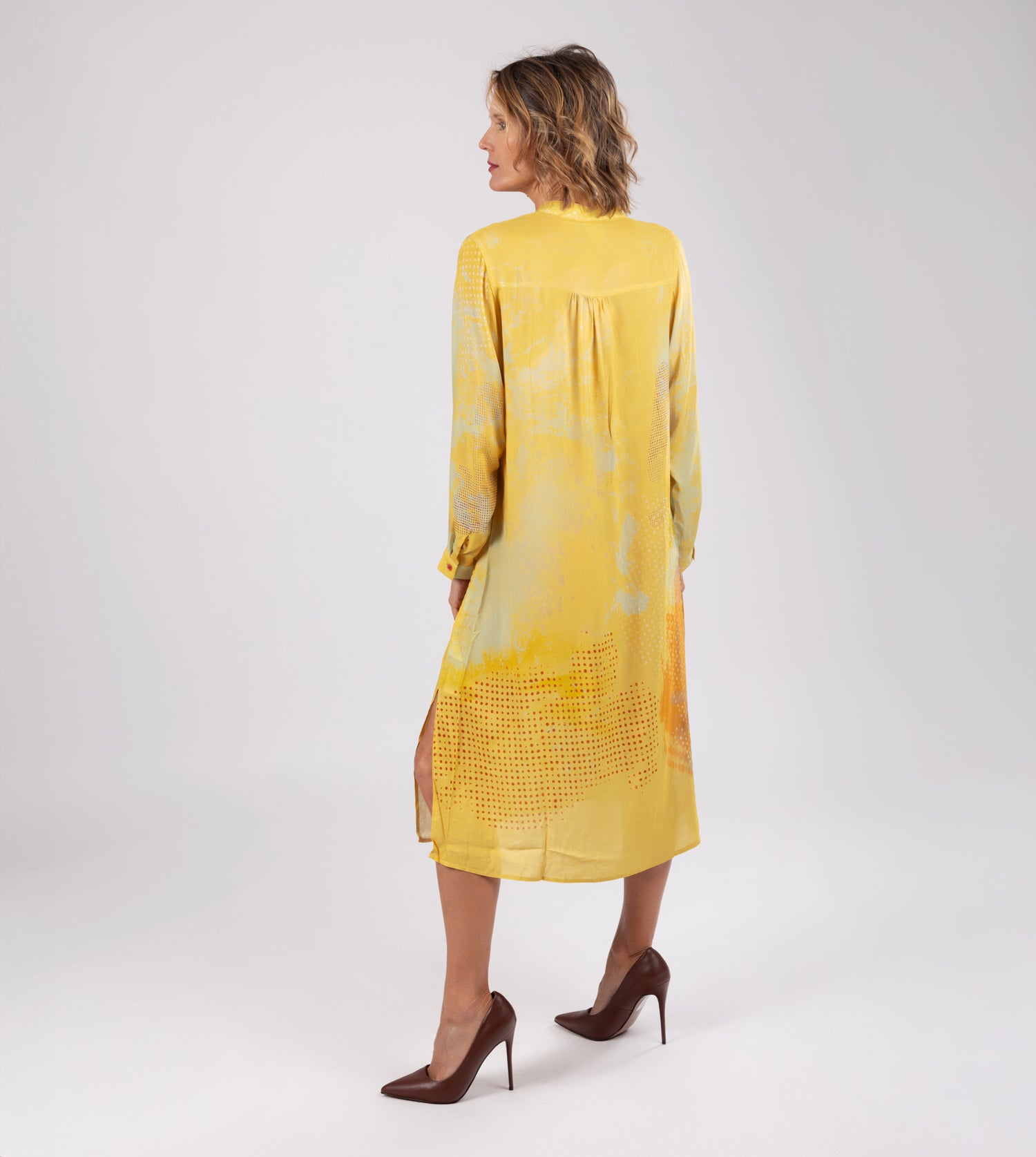 Abito camicia giallo
