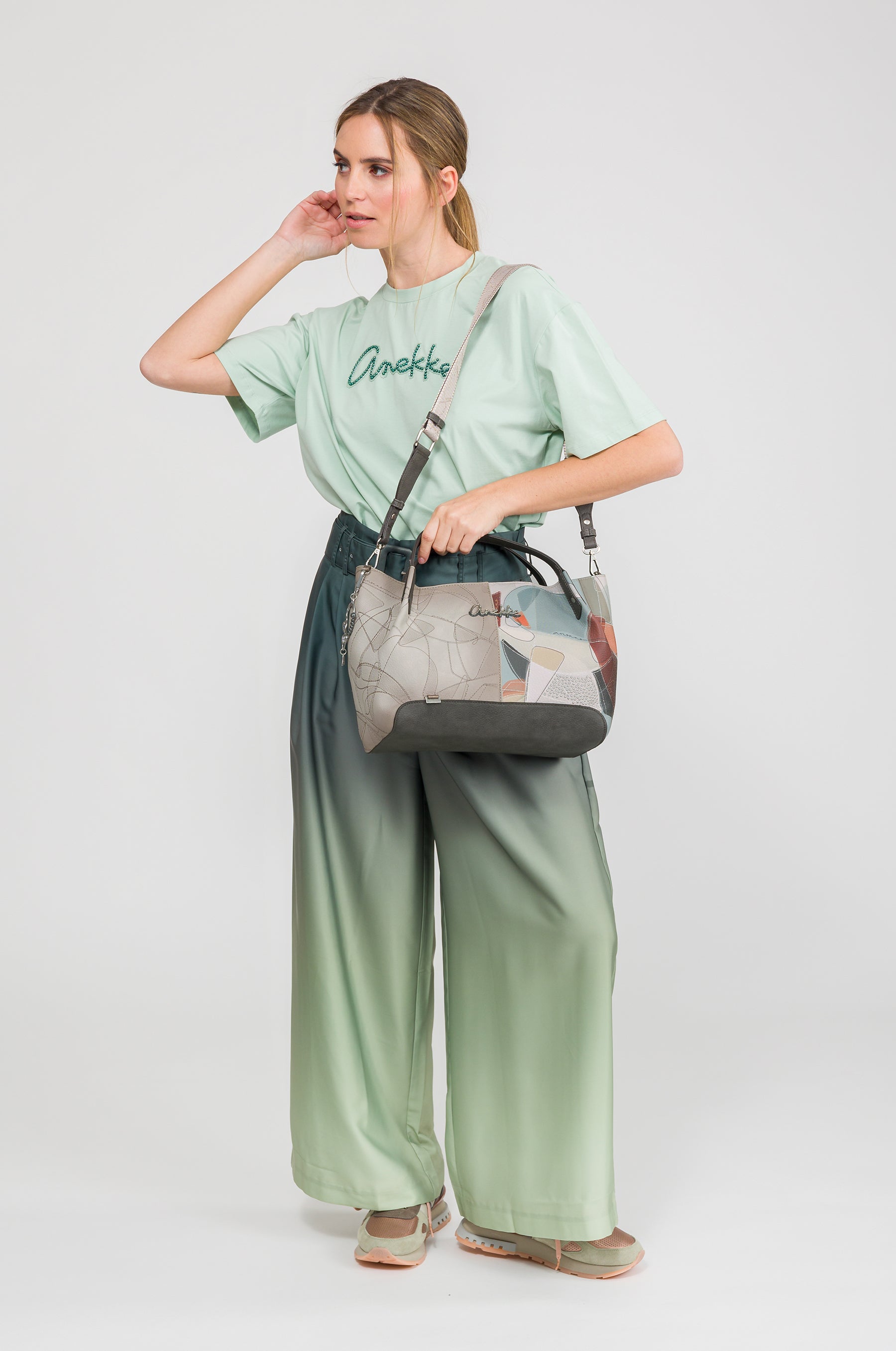 Borsa con manico corto e tracolla Auralis